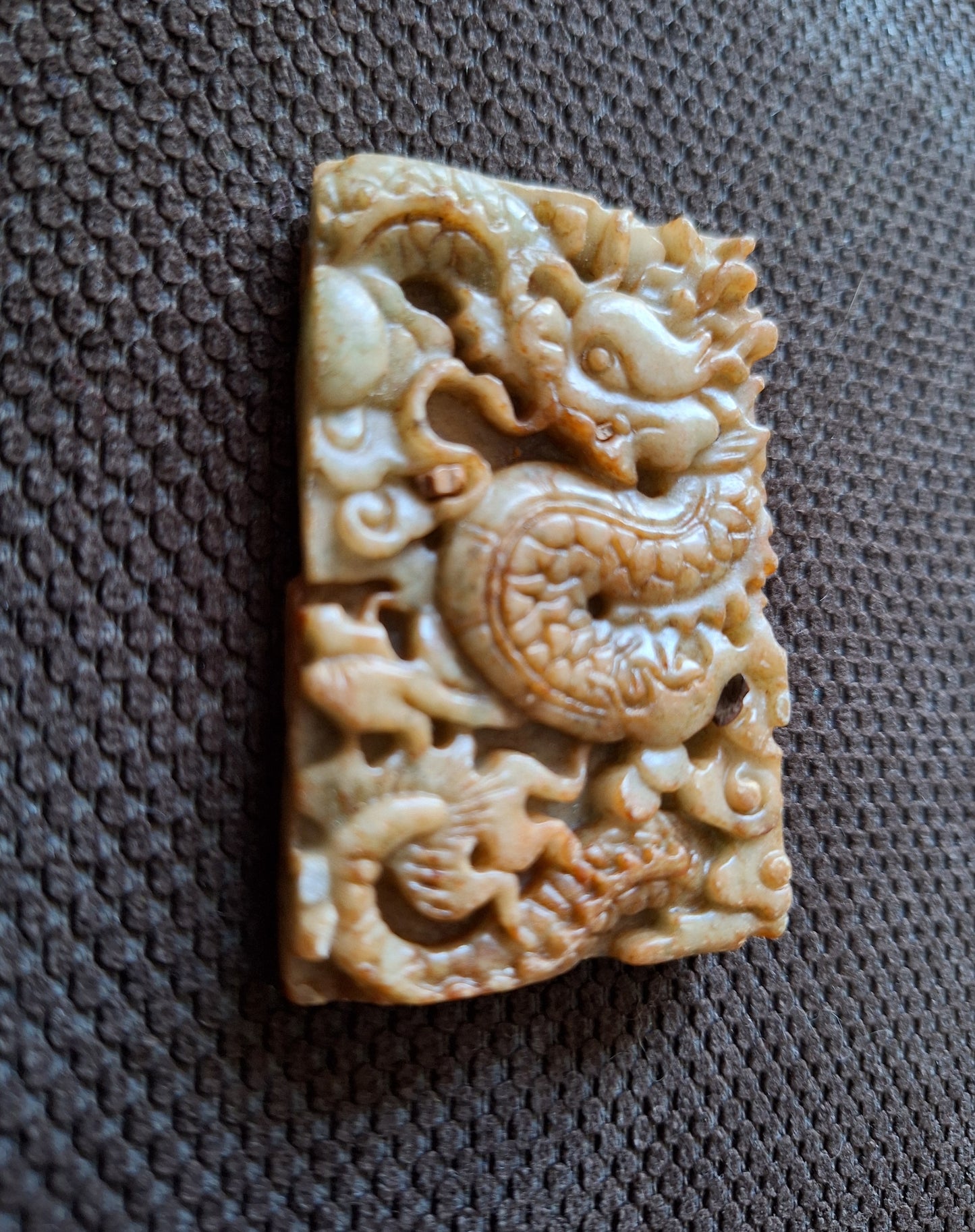 Vintage jade pendant Dragon