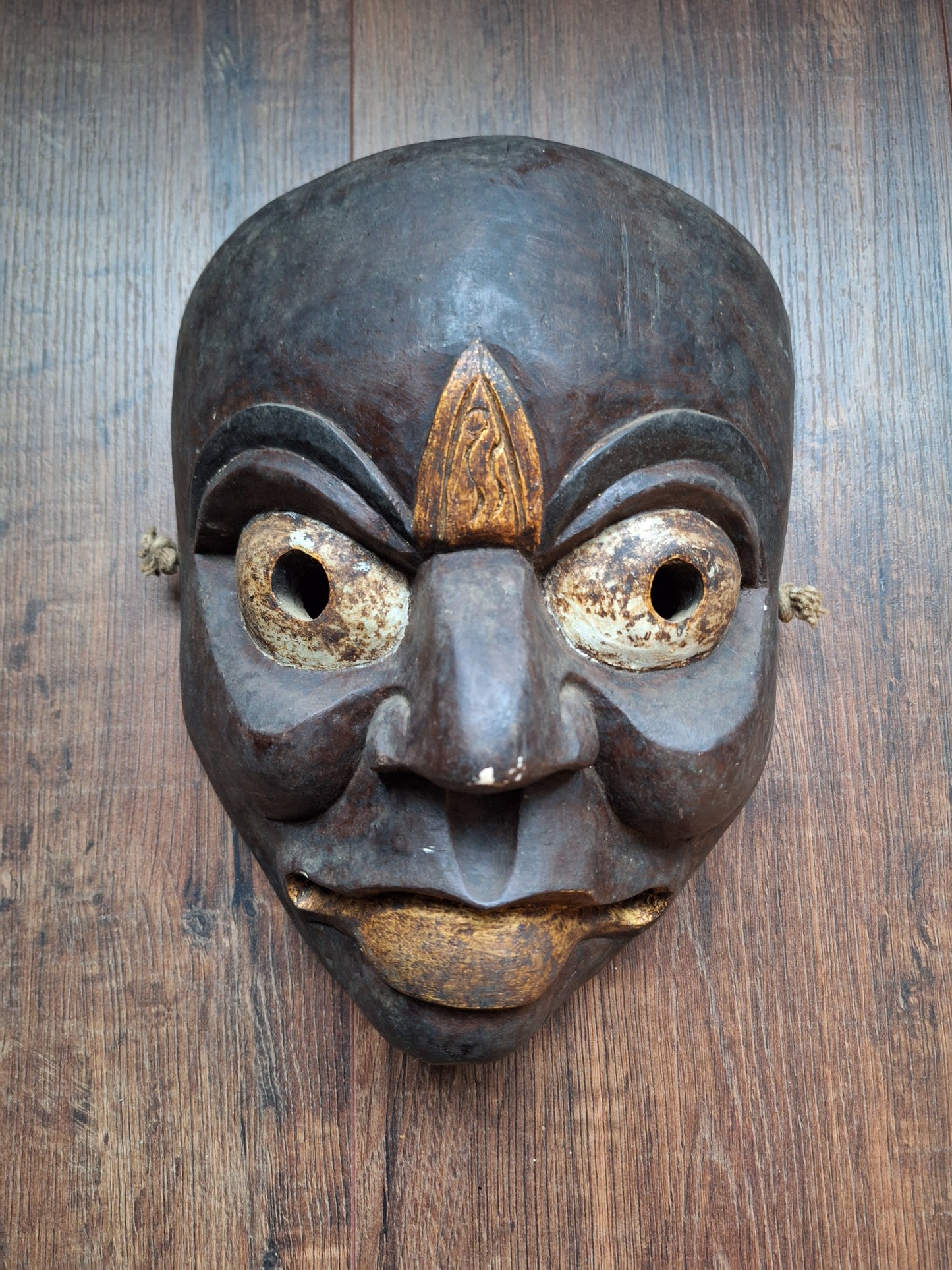 Vintage Nepalese wooden ceremonial mask