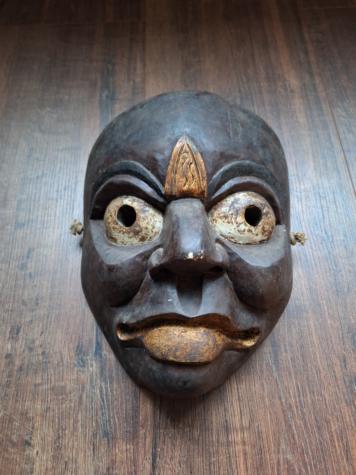 Vintage Nepalese wooden ceremonial mask