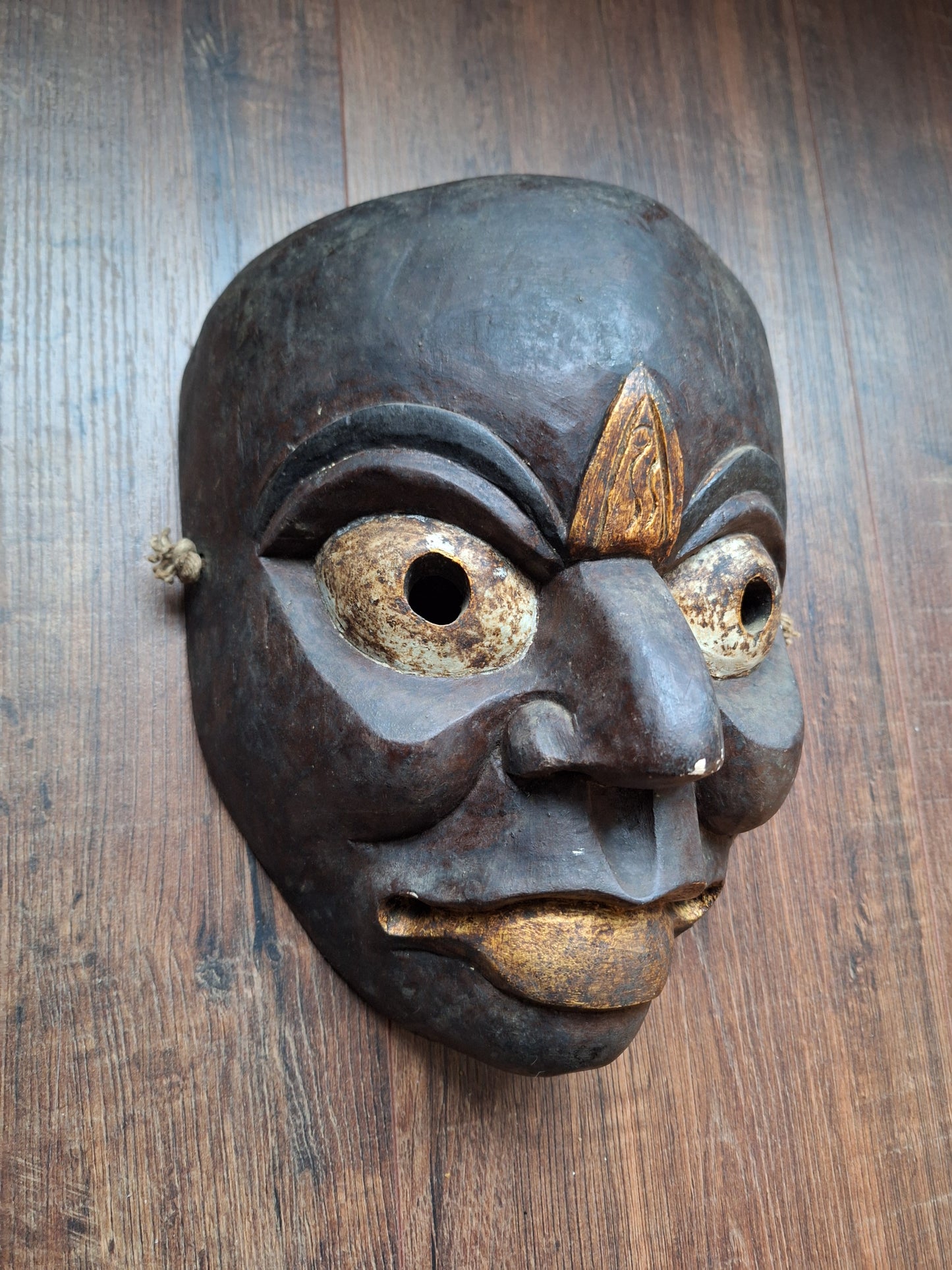 Vintage Nepalese wooden ceremonial mask