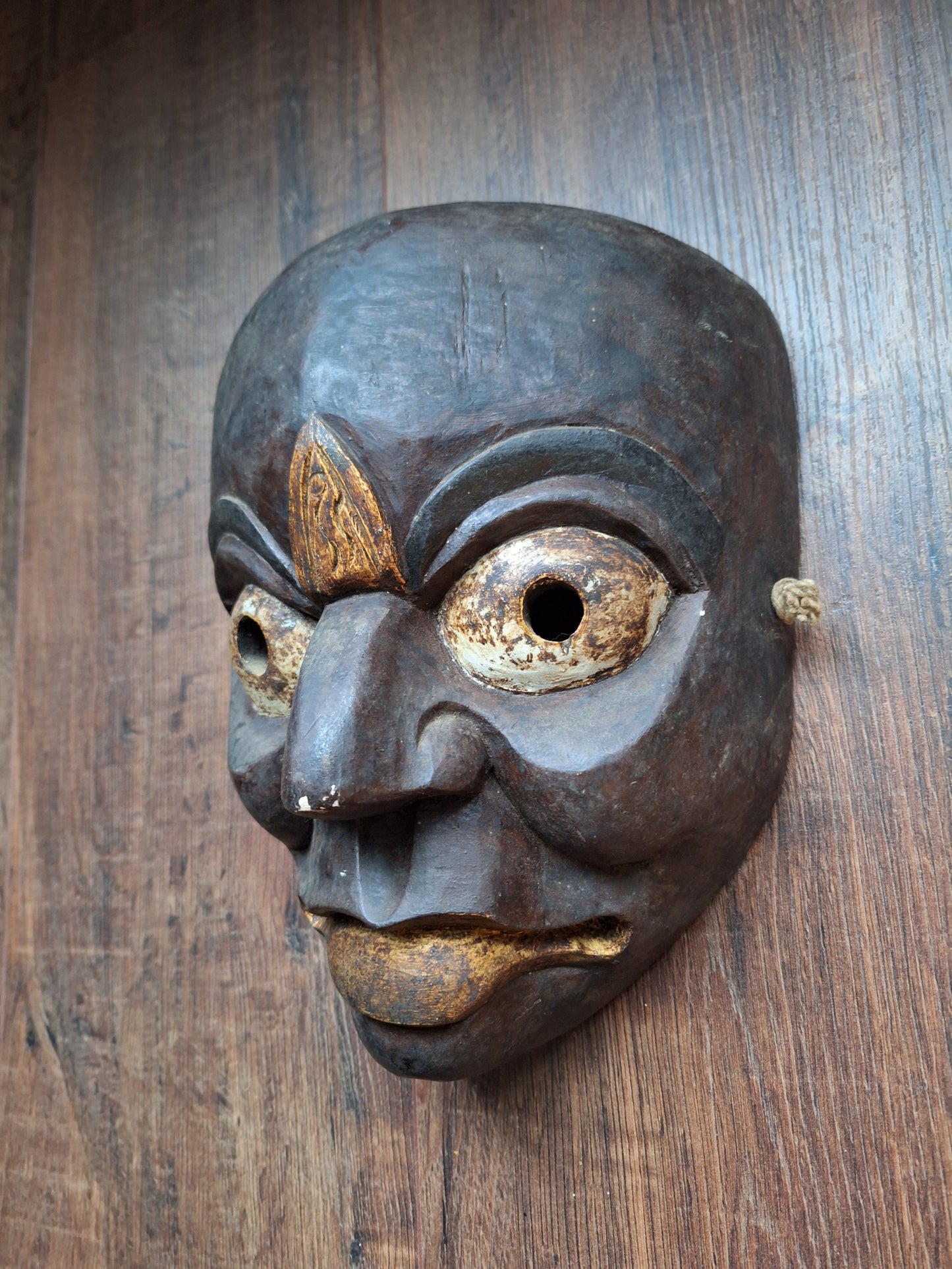 Vintage Nepalese wooden ceremonial mask