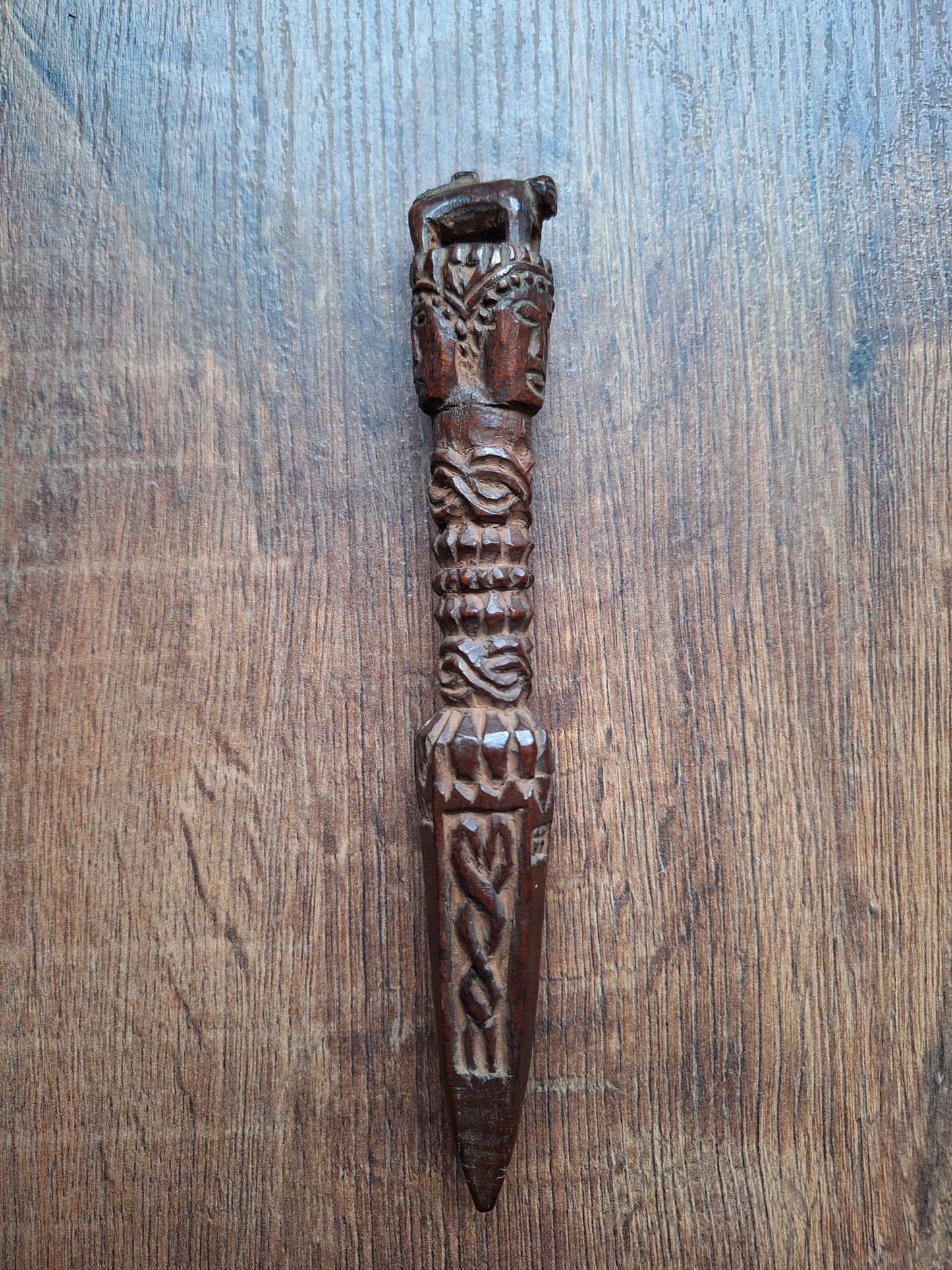 Antique wooden phurba #39