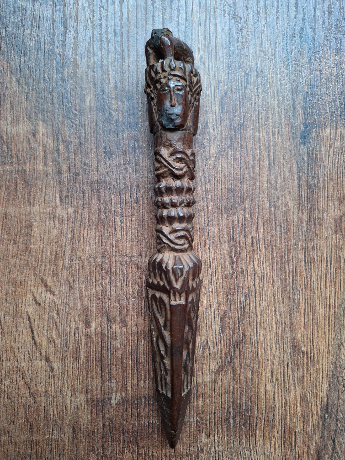 Antique wooden phurba #39