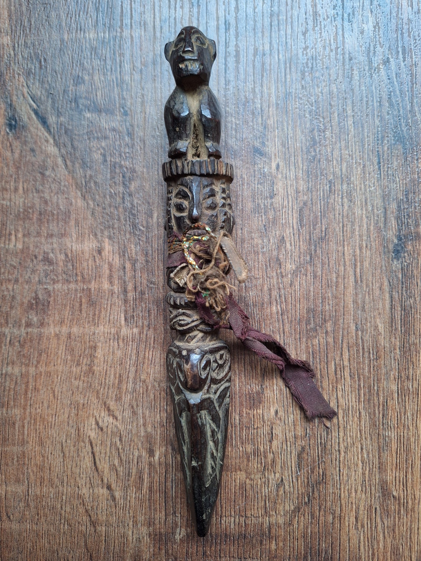 Antique wooden phurba #41