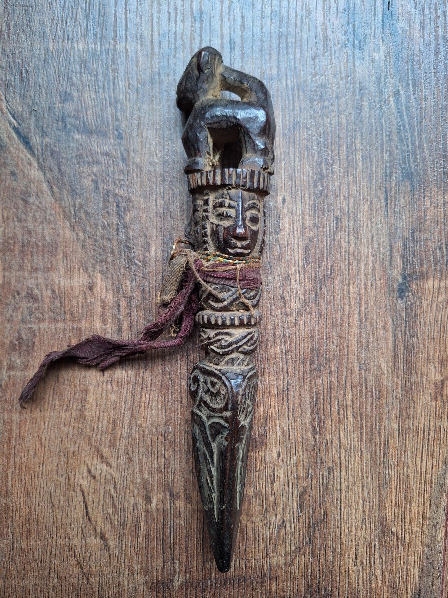 Antique wooden phurba #41