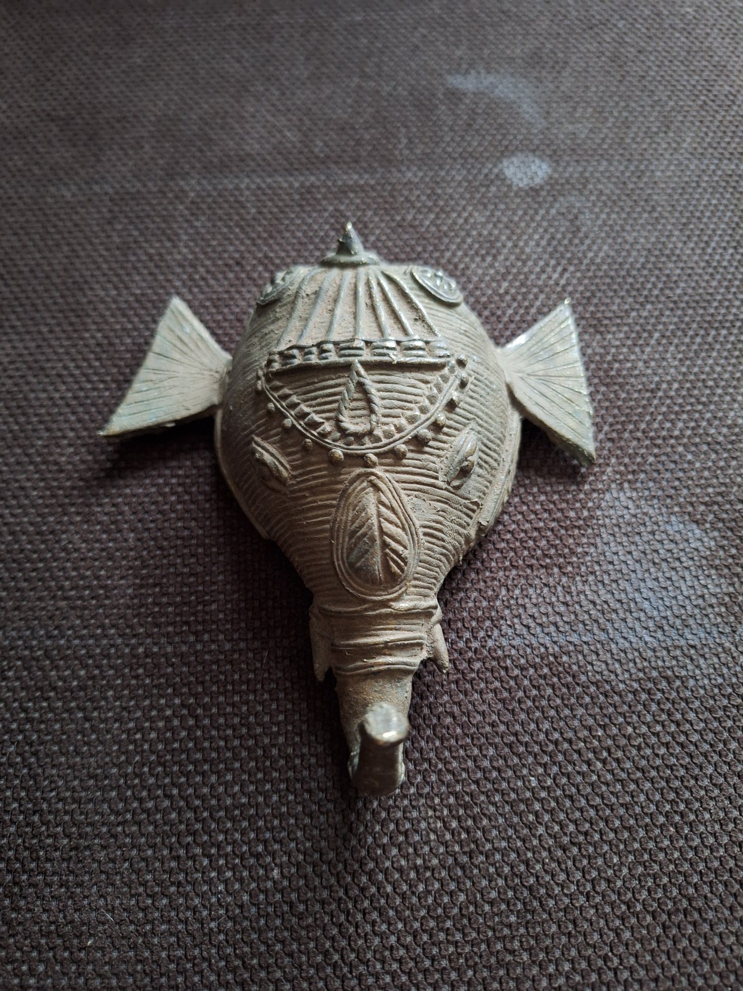 Vintage bronze Ganesha wallhanger