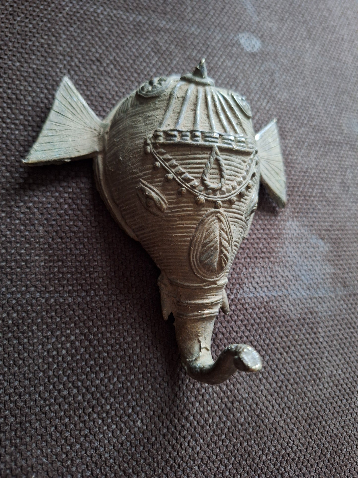 Vintage bronze Ganesha wallhanger