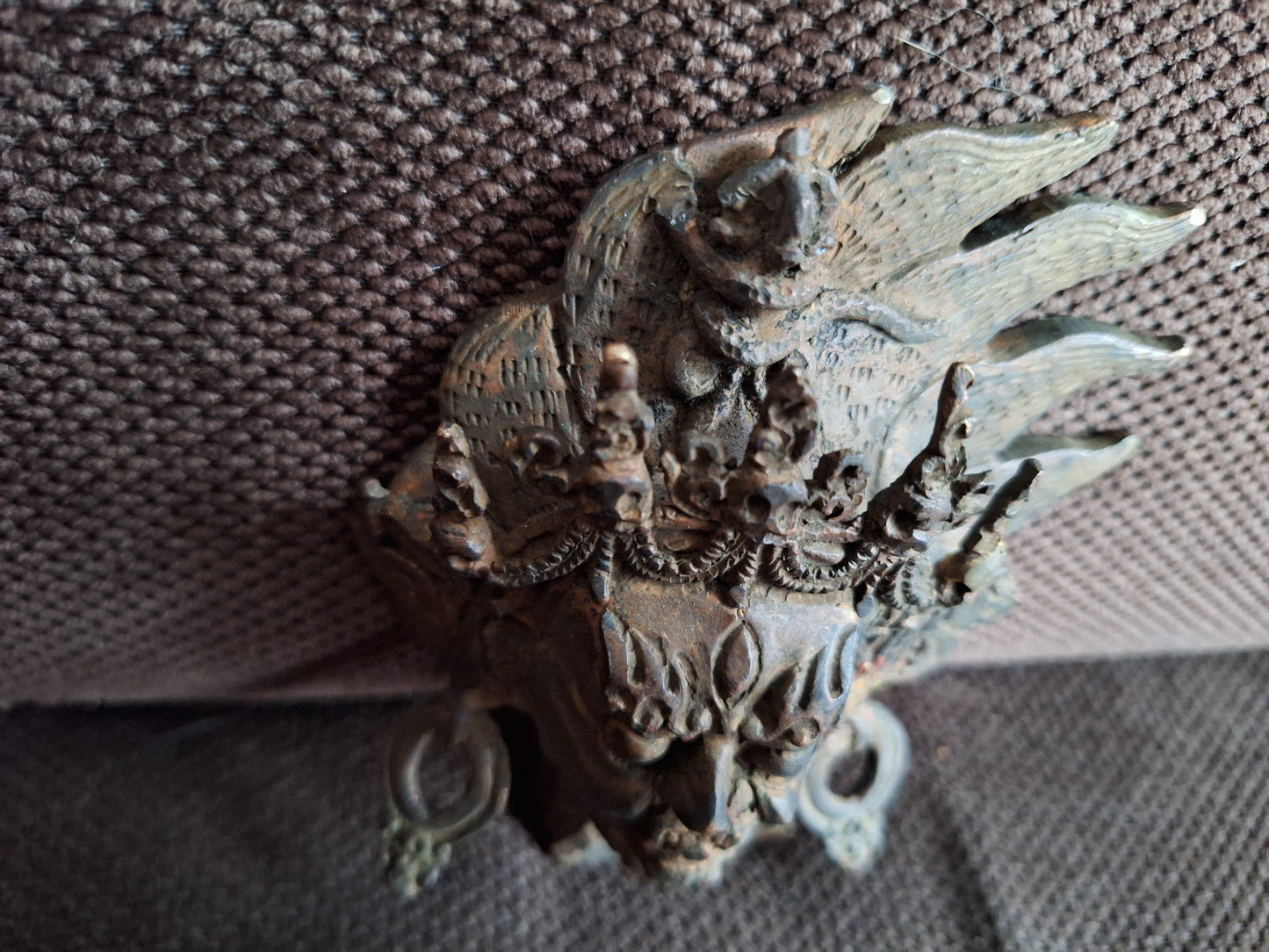 Old bronze Mahakala figurine