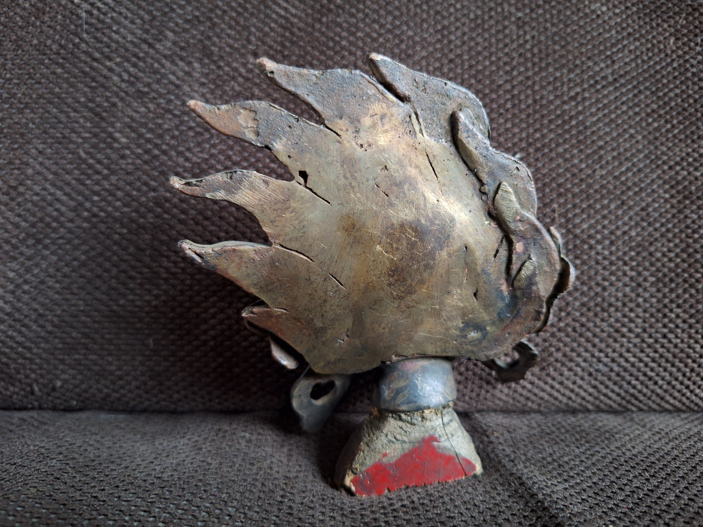 Old bronze Mahakala figurine