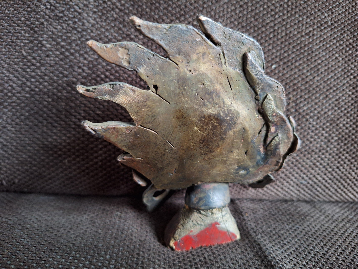 Old bronze Mahakala figurine