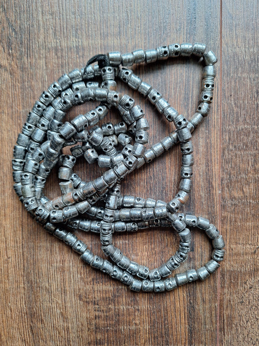 Nepalese iron skull mala