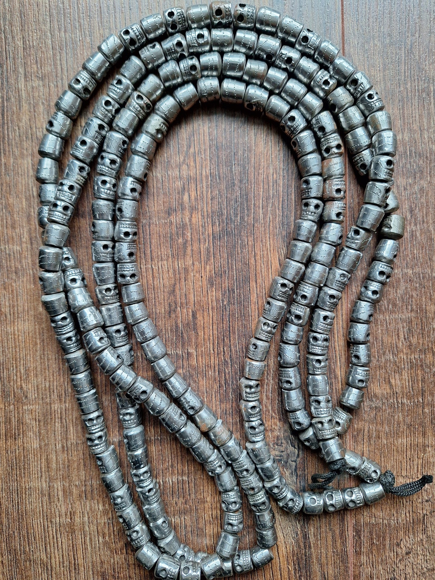 Nepalese iron skull mala