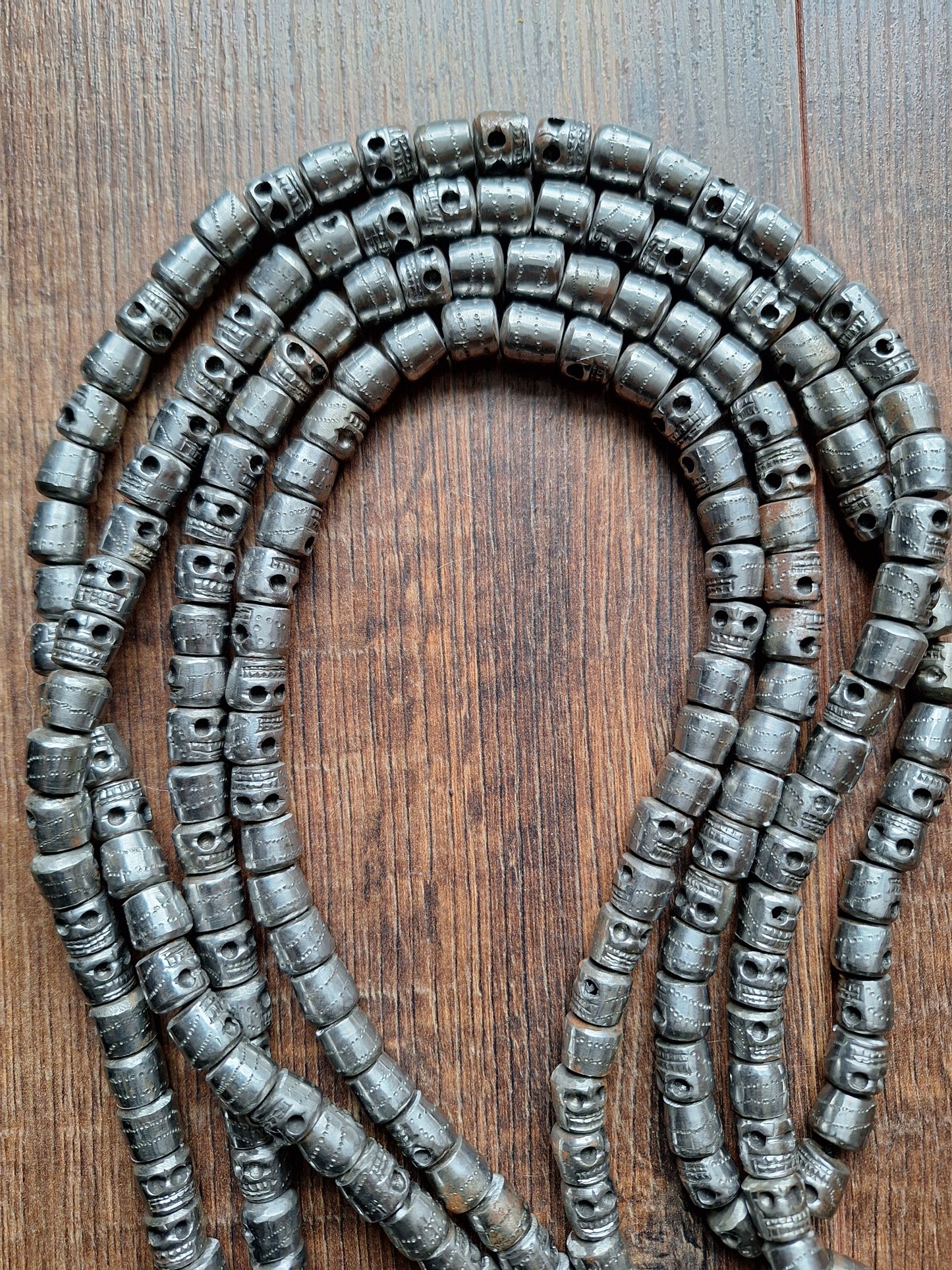 Nepalese iron skull mala