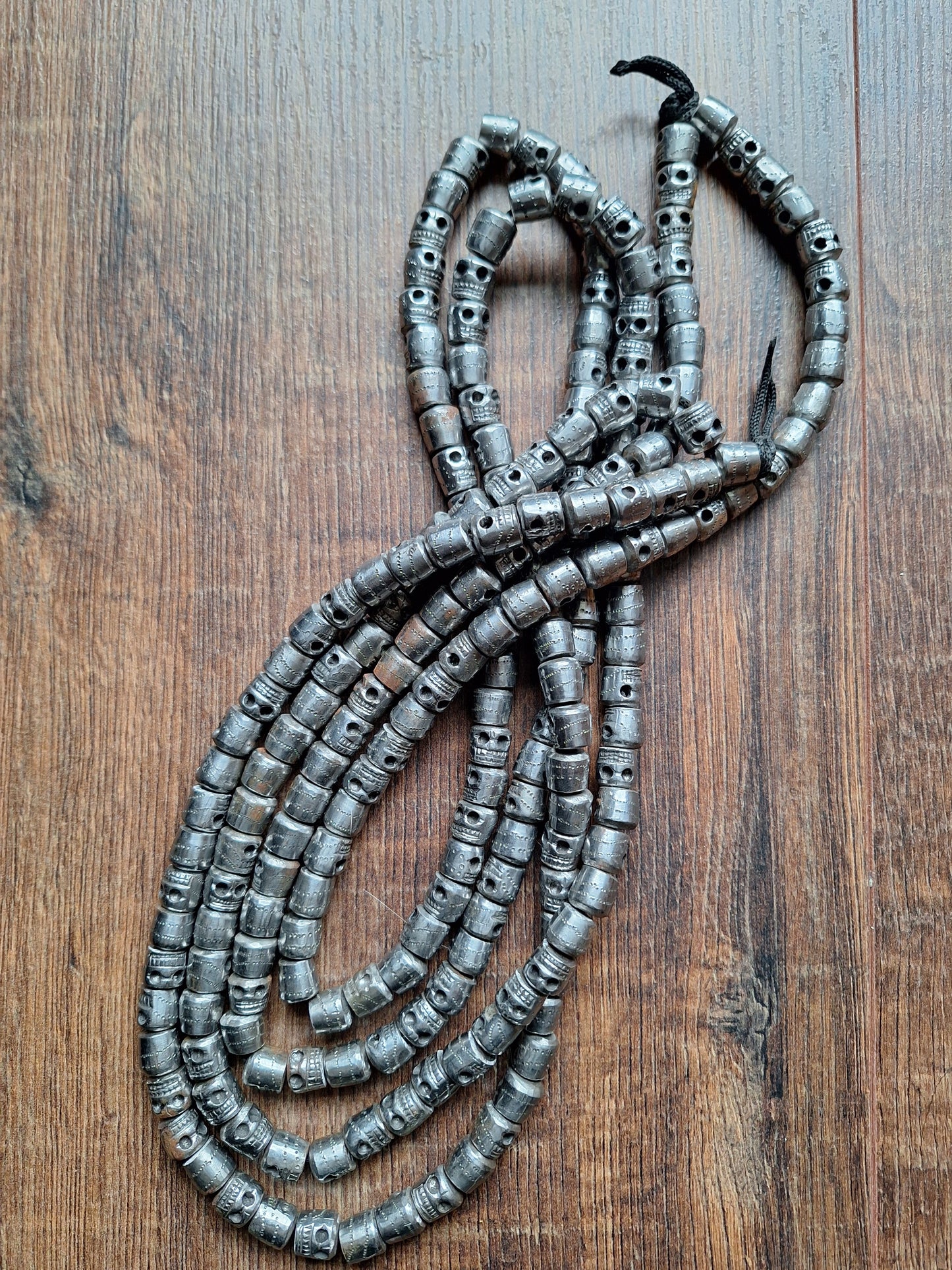Nepalese iron skull mala