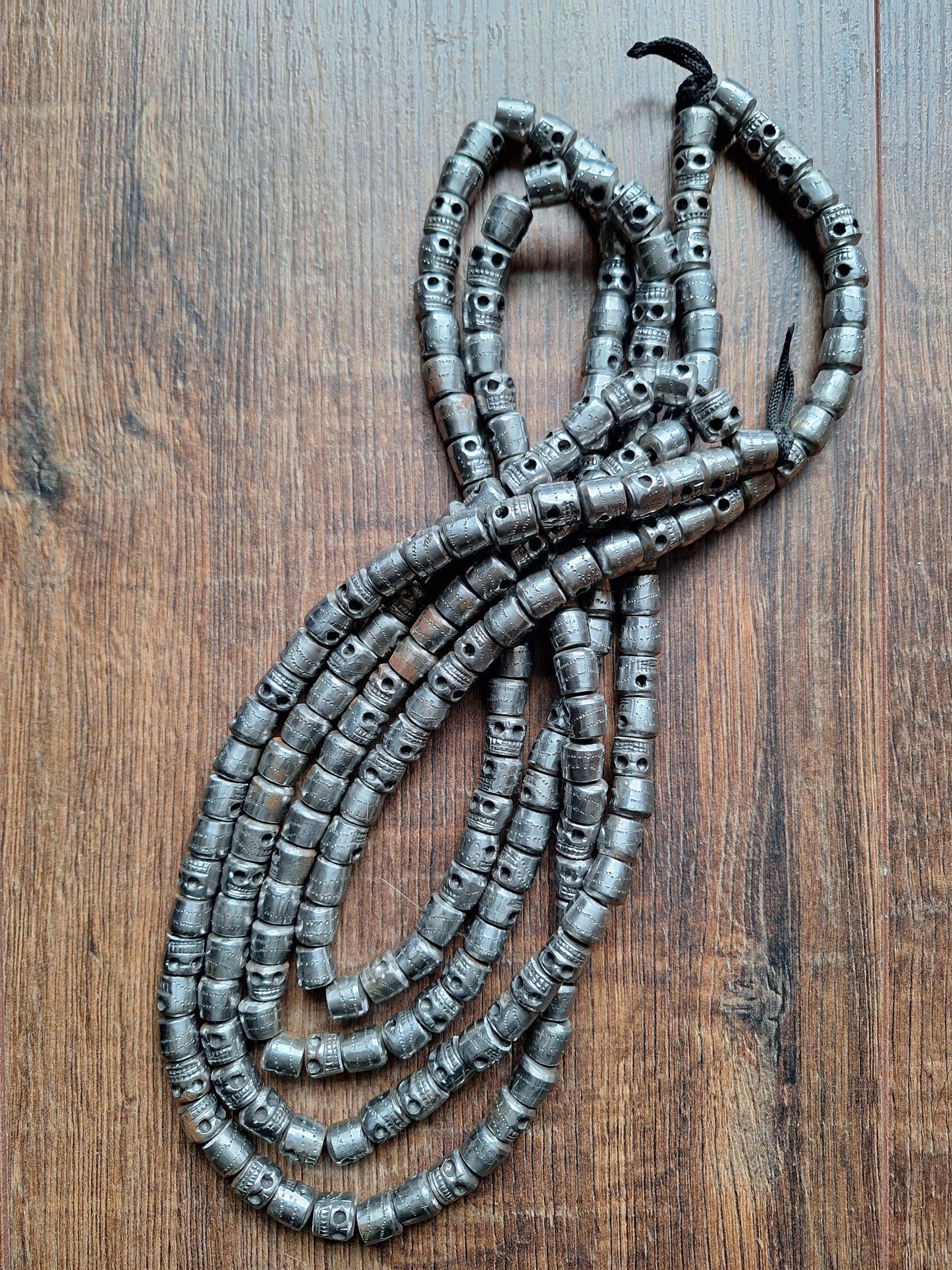 Nepalese iron skull mala
