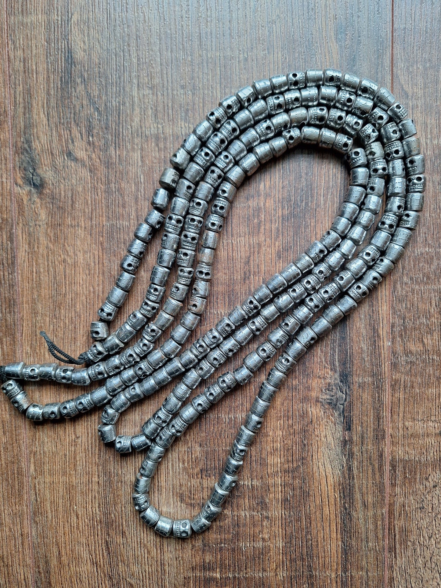 Nepalese iron skull mala
