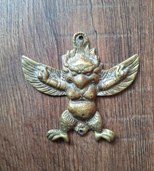 Vintage bronze pendant Garuda
