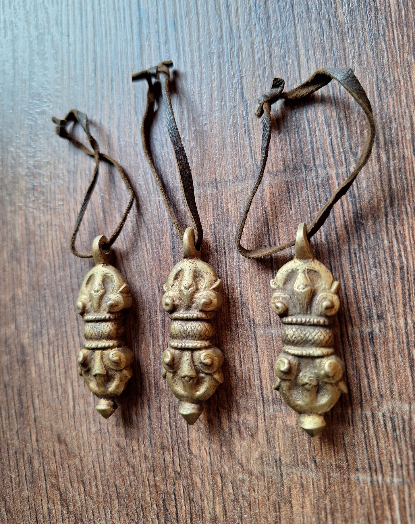 Vintage bronze dorje pendants