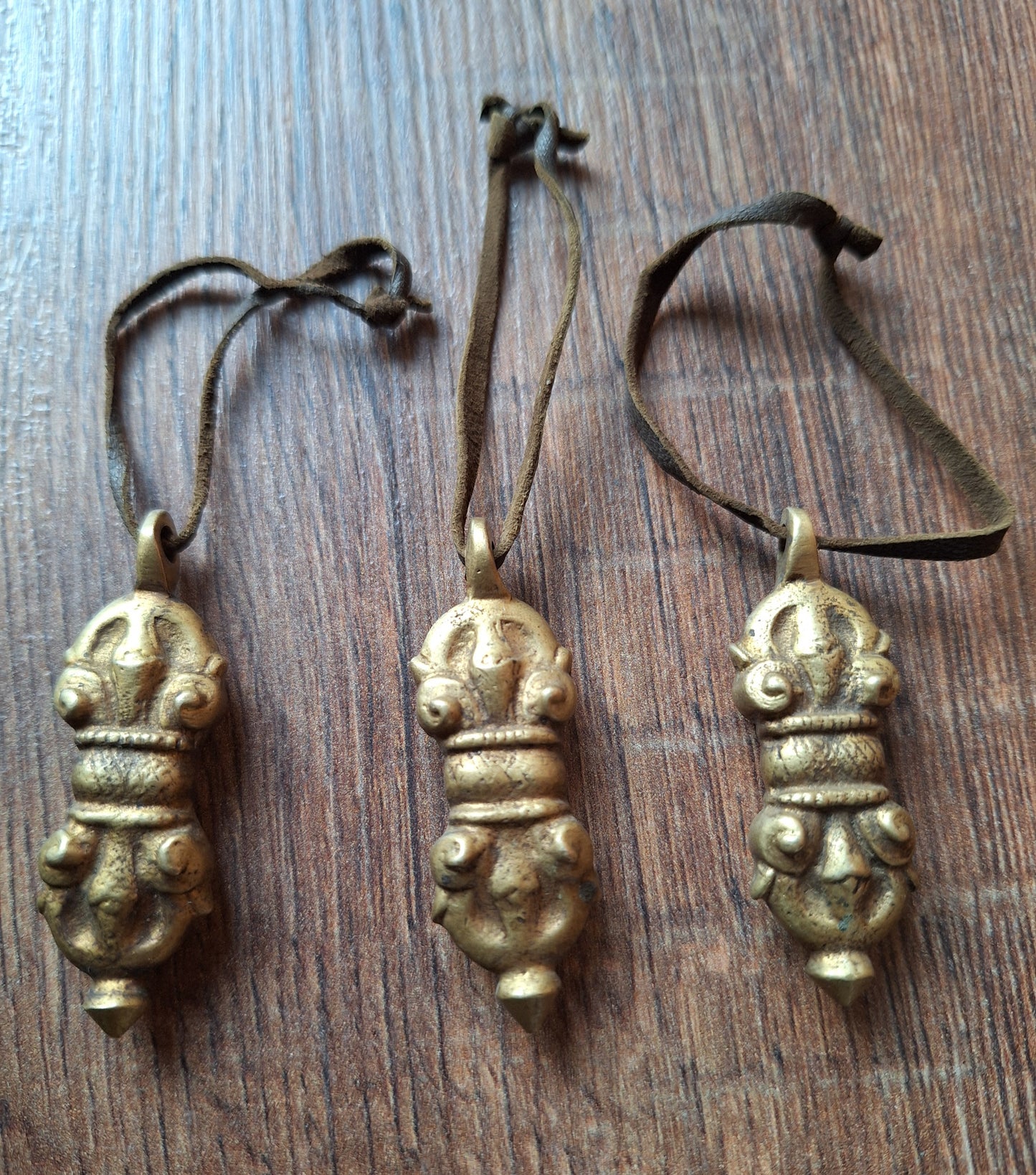 Vintage bronze dorje pendants