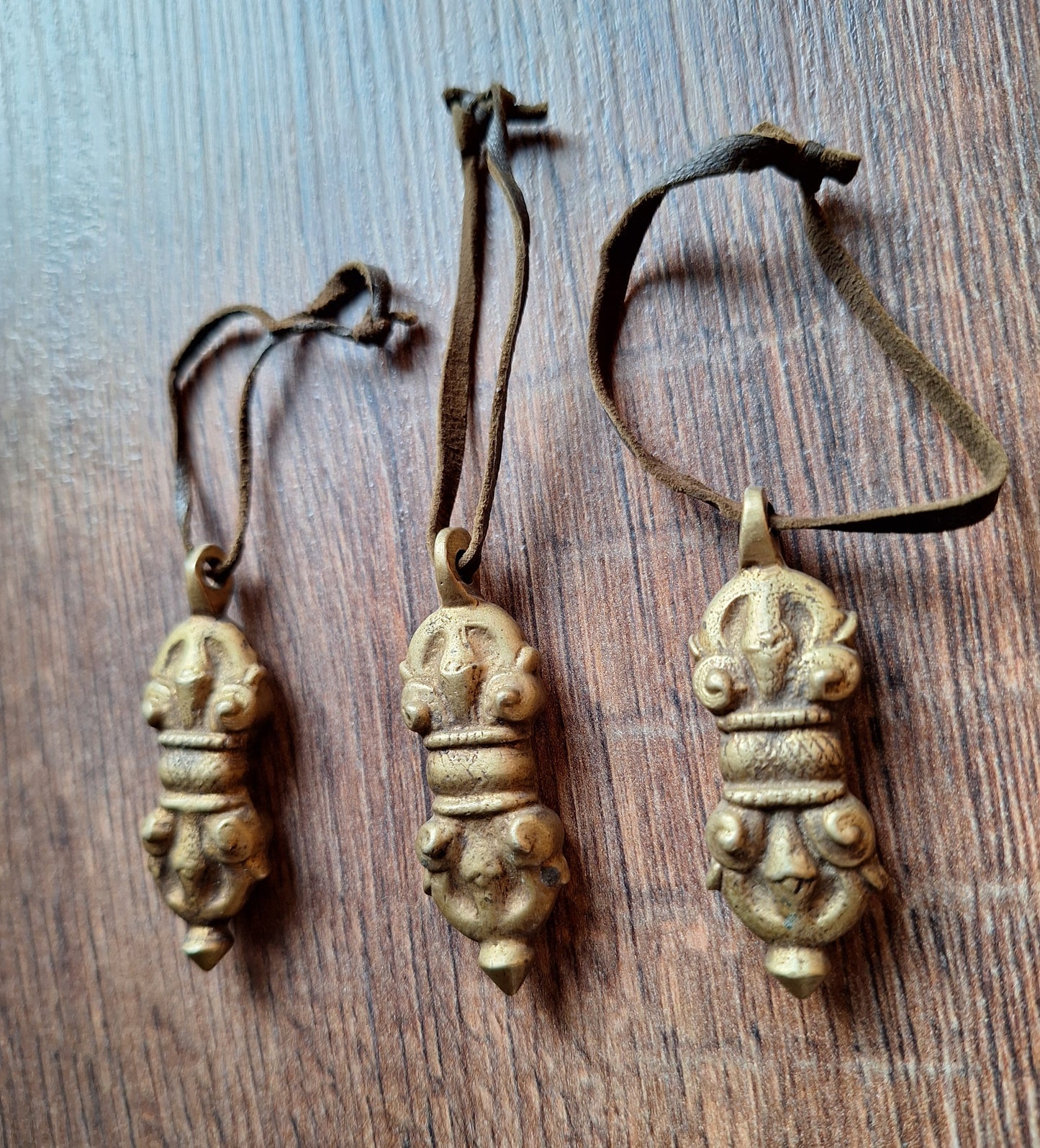 Vintage bronze dorje pendants