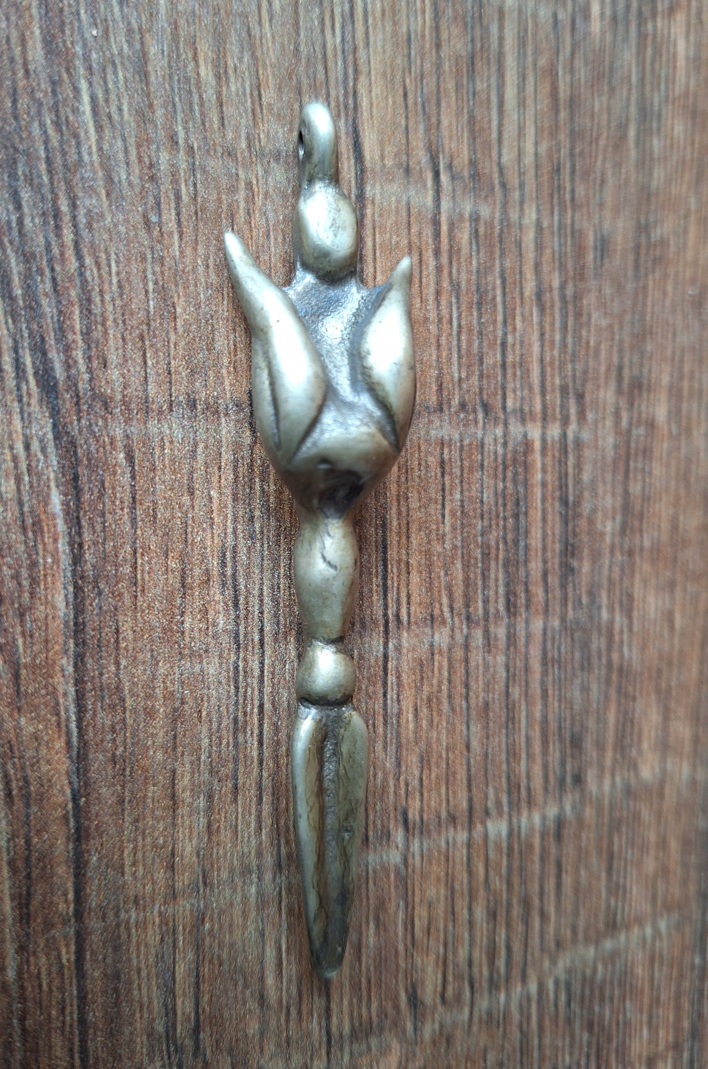Vintage white bronze Yamantaka phurba pendant