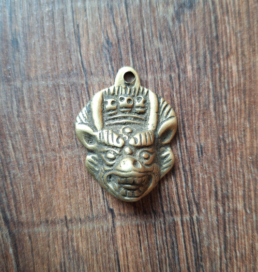 Vintage bronze pendant Yamantaka