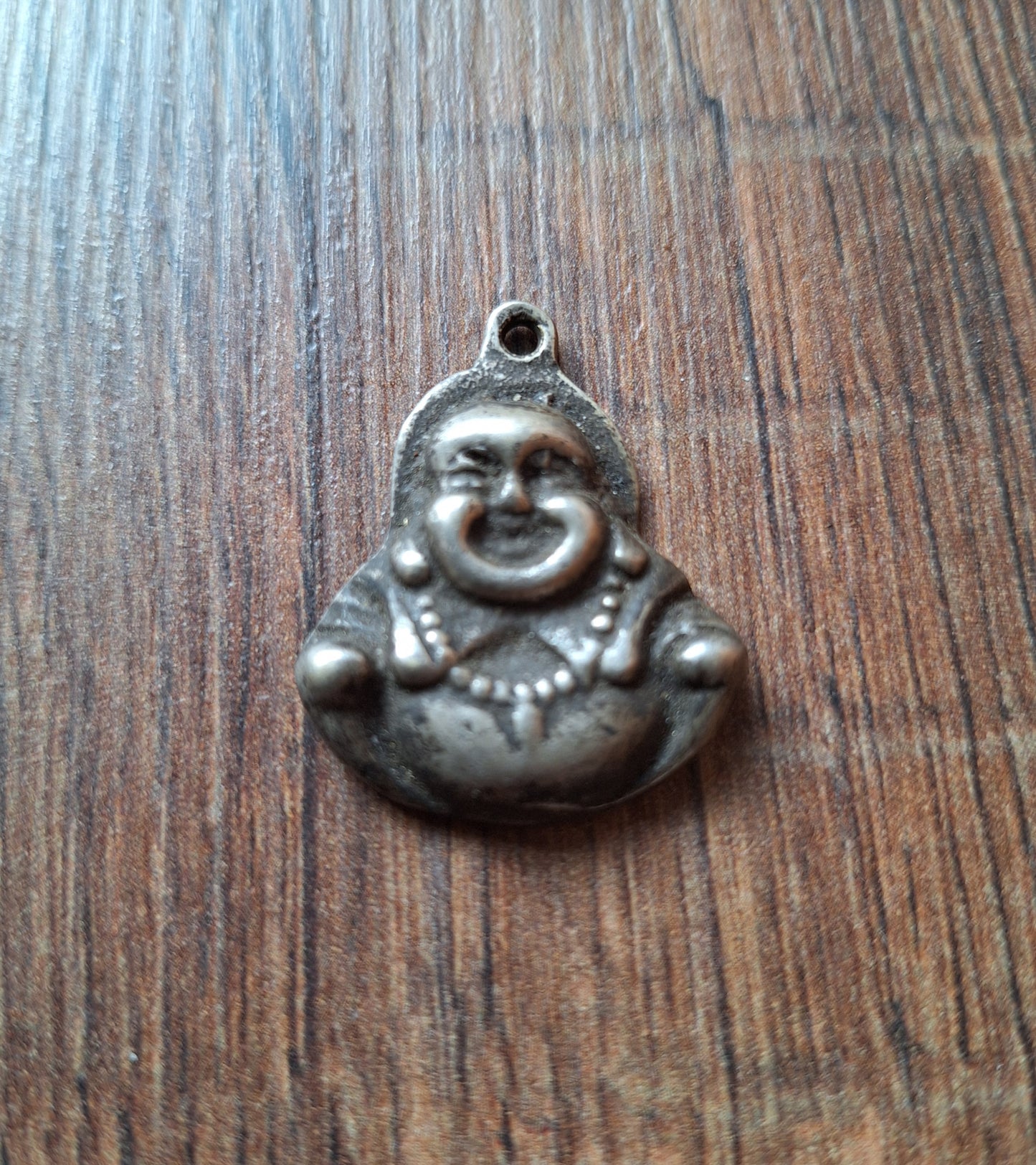 Old Tibetan white bronze Buddha pendant