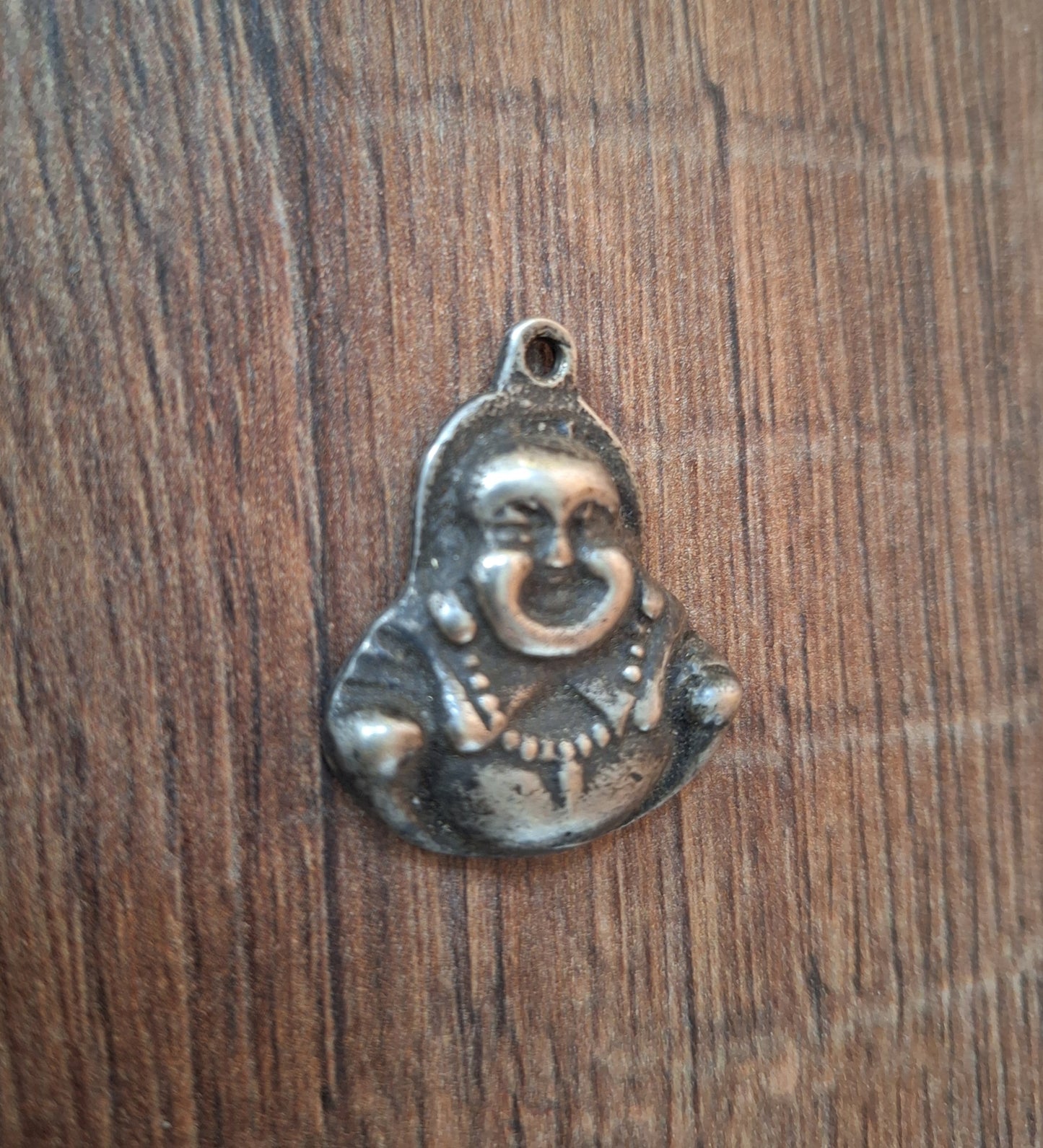 Old Tibetan white bronze Buddha pendant