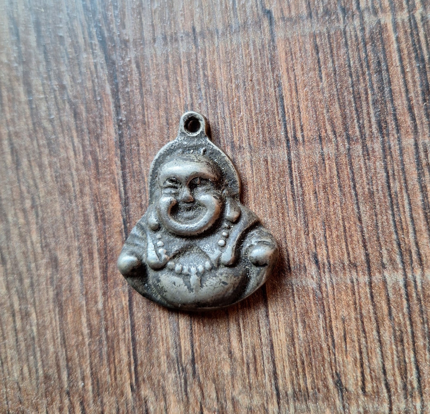 Old Tibetan white bronze Buddha pendant
