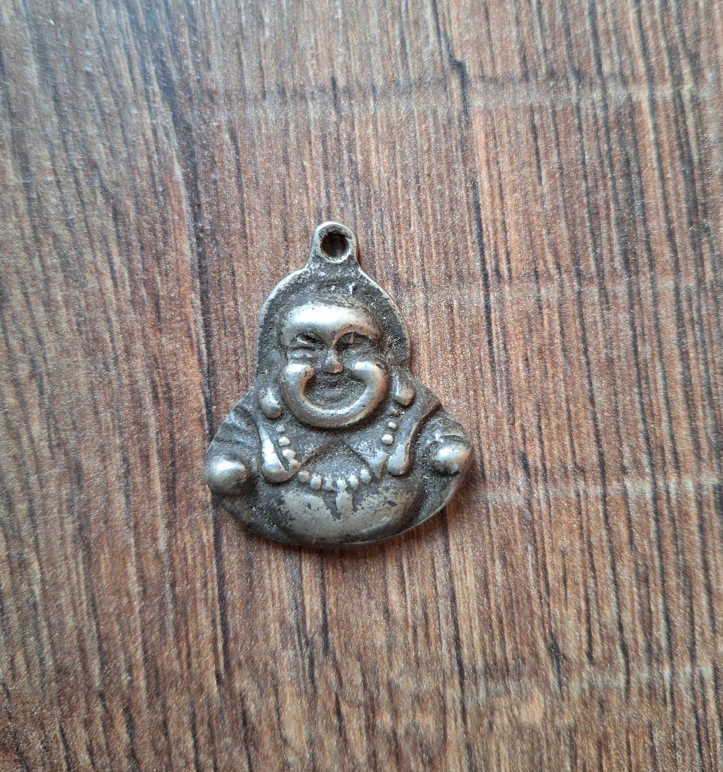 Old Tibetan white bronze Buddha pendant