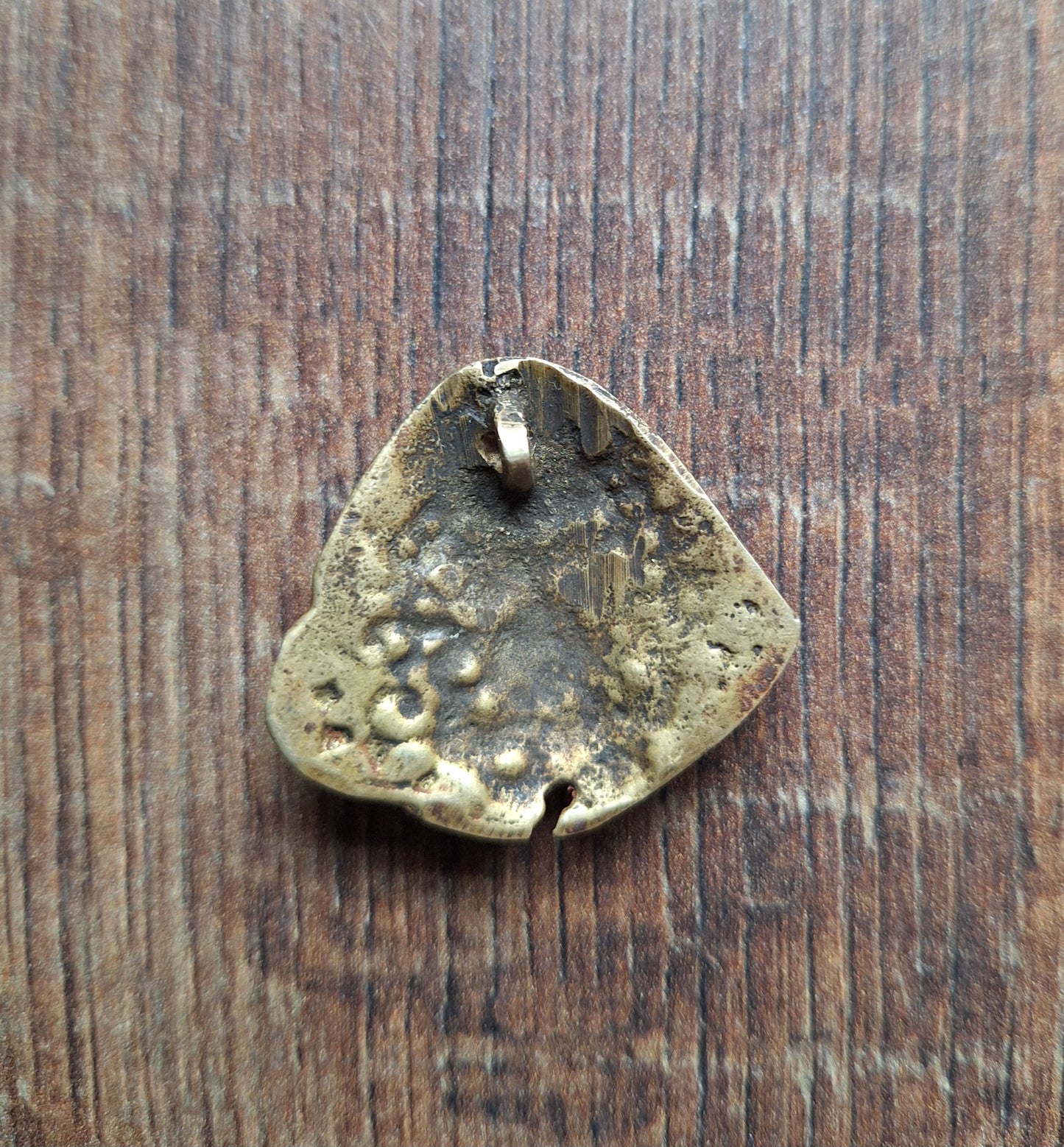 Old Tibetan brass amulet Pair of Golden Fishes