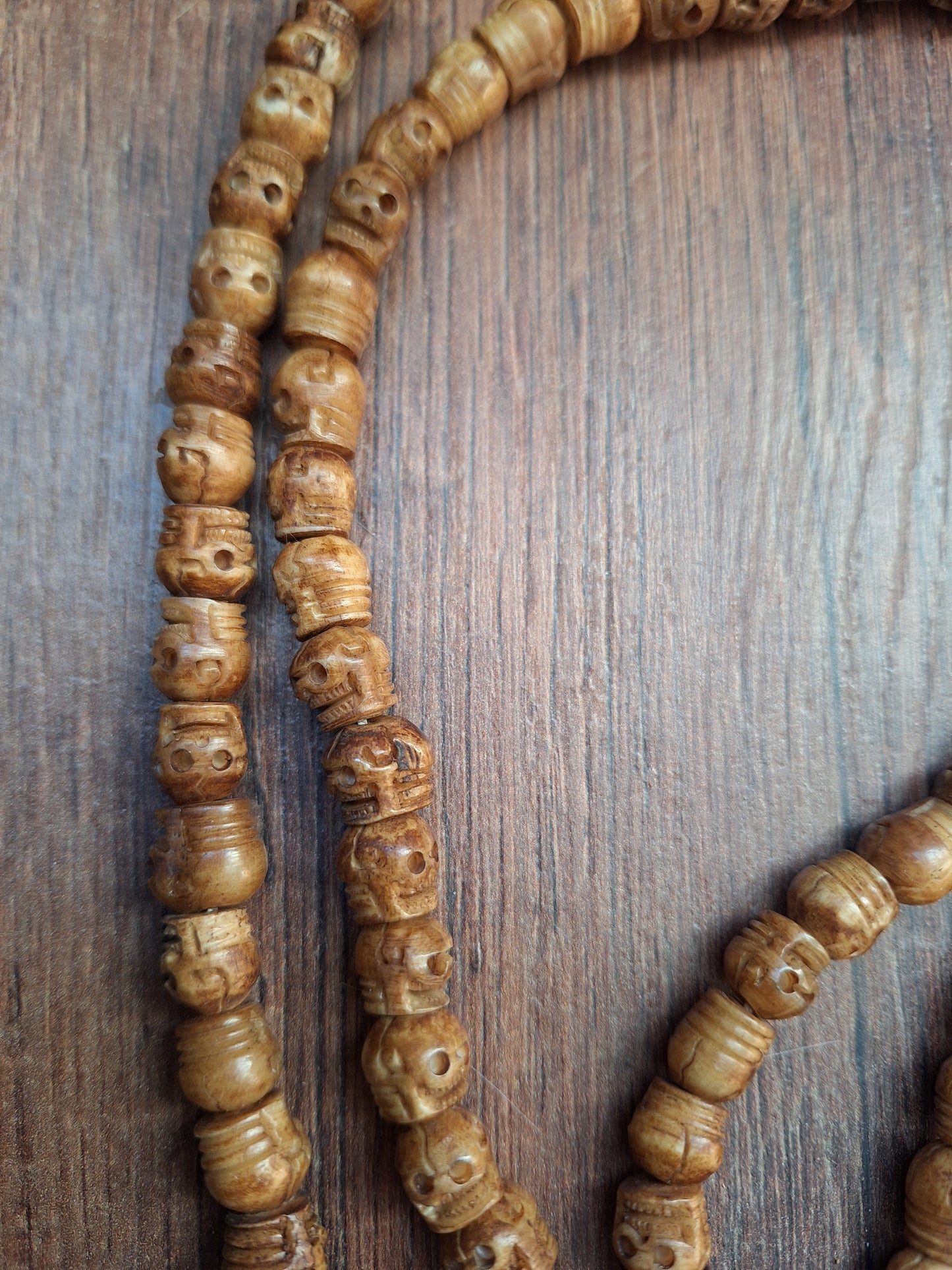 Vintage Nepalese yak bone skull mala