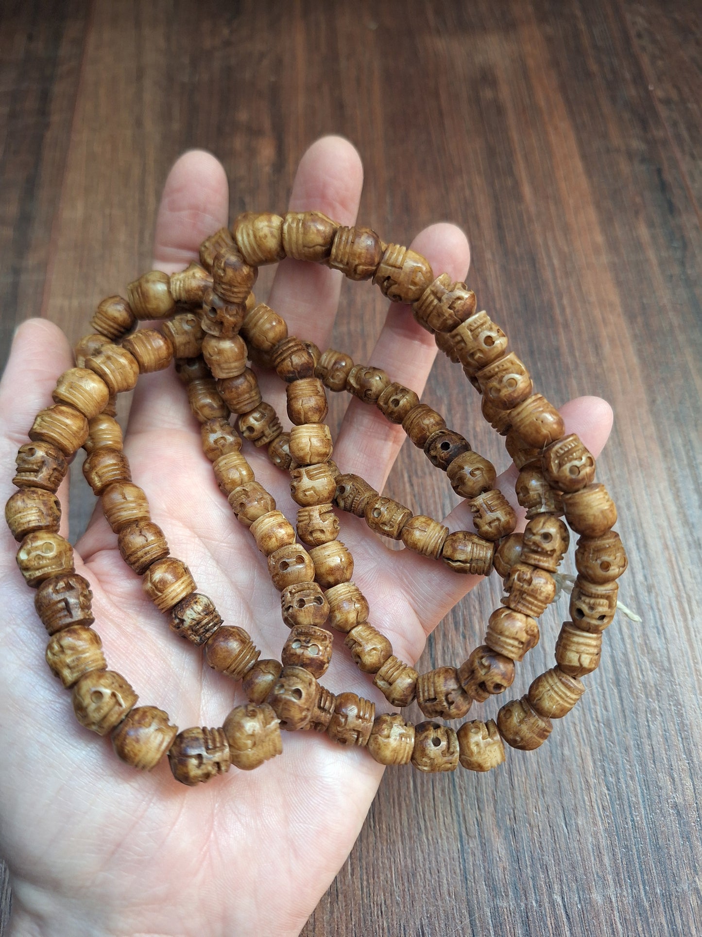 Vintage Nepalese yak bone skull mala
