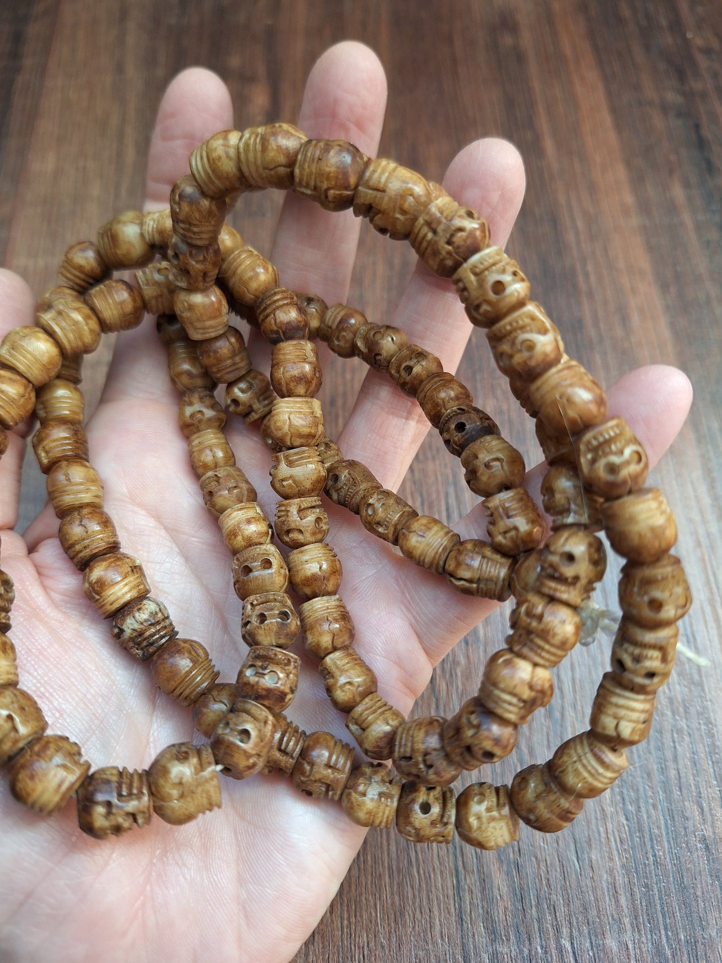 Vintage Nepalese yak bone skull mala