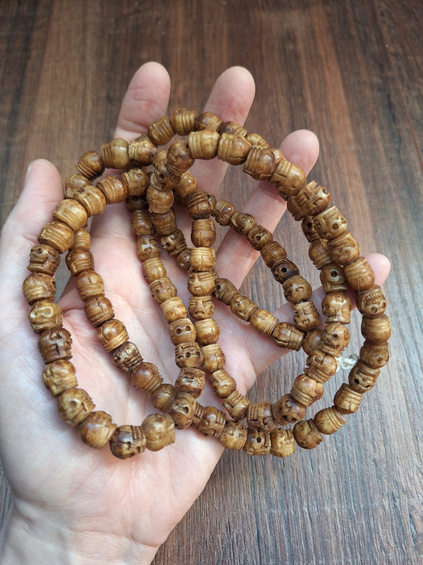 Vintage Nepalese yak bone skull mala