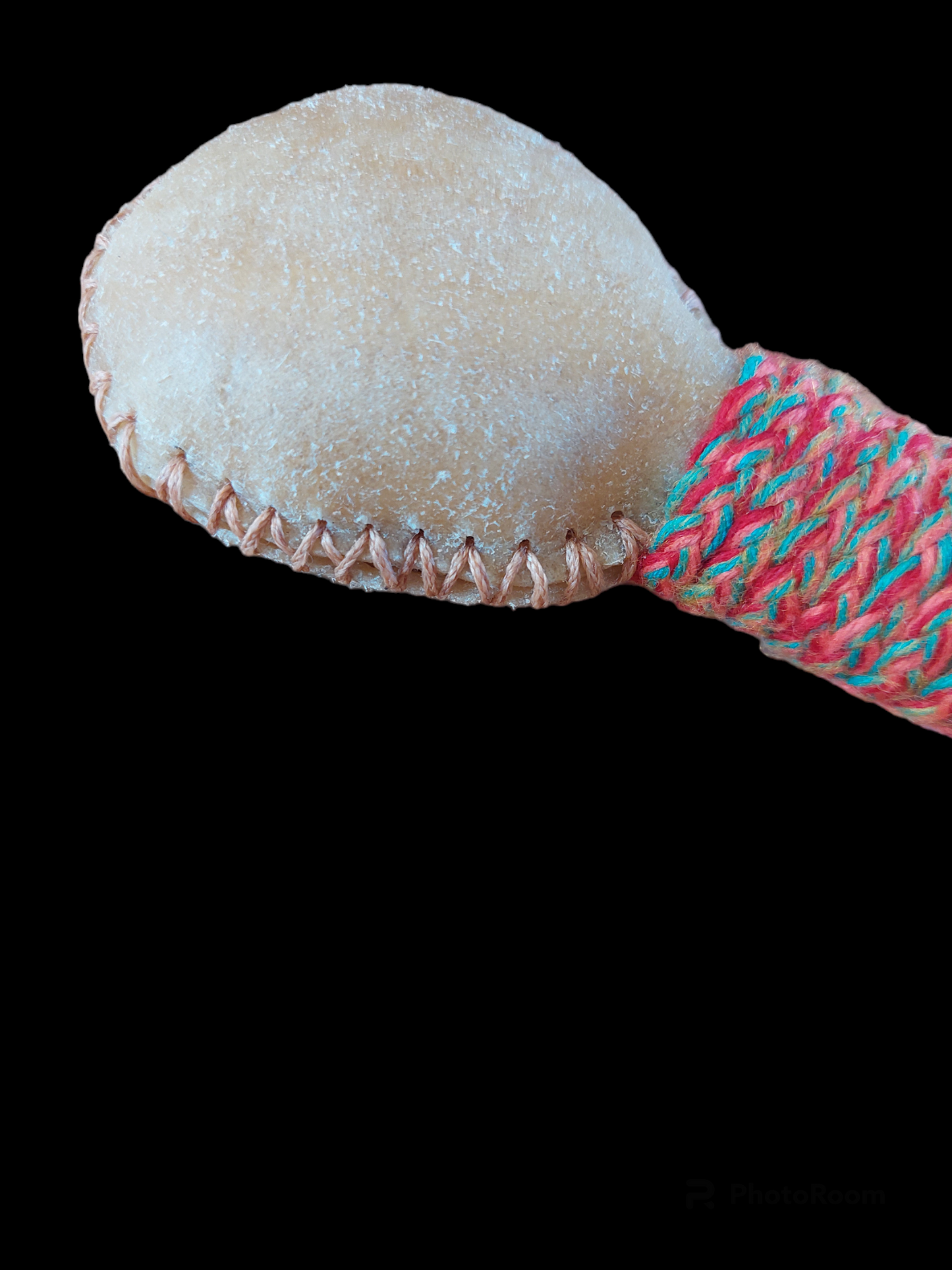 Red deer hide and beech wood rattle