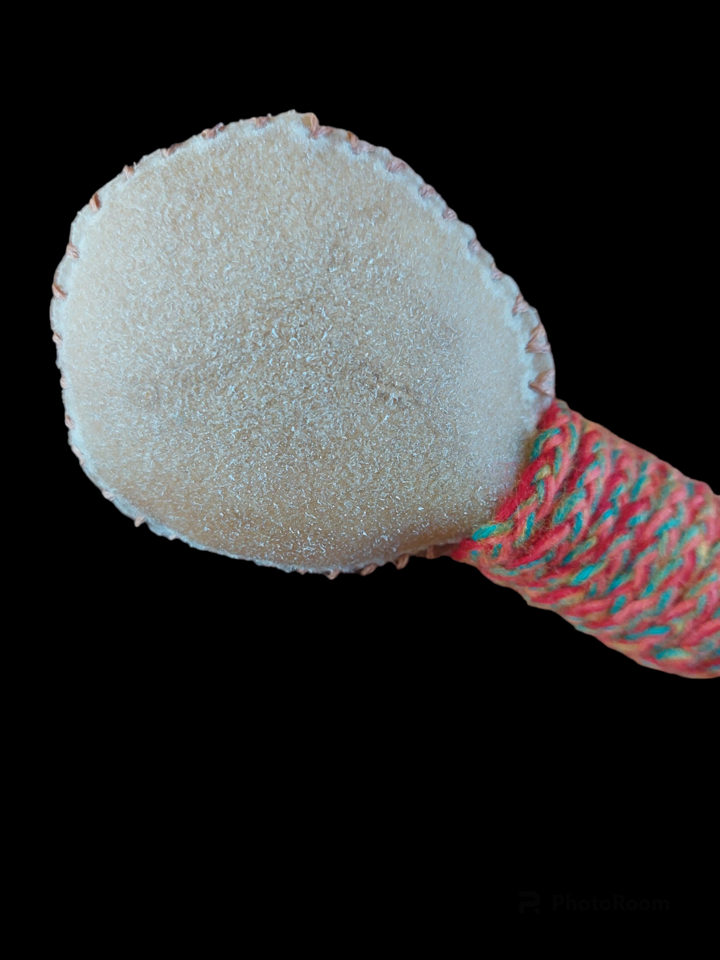 Red deer hide and beech wood rattle