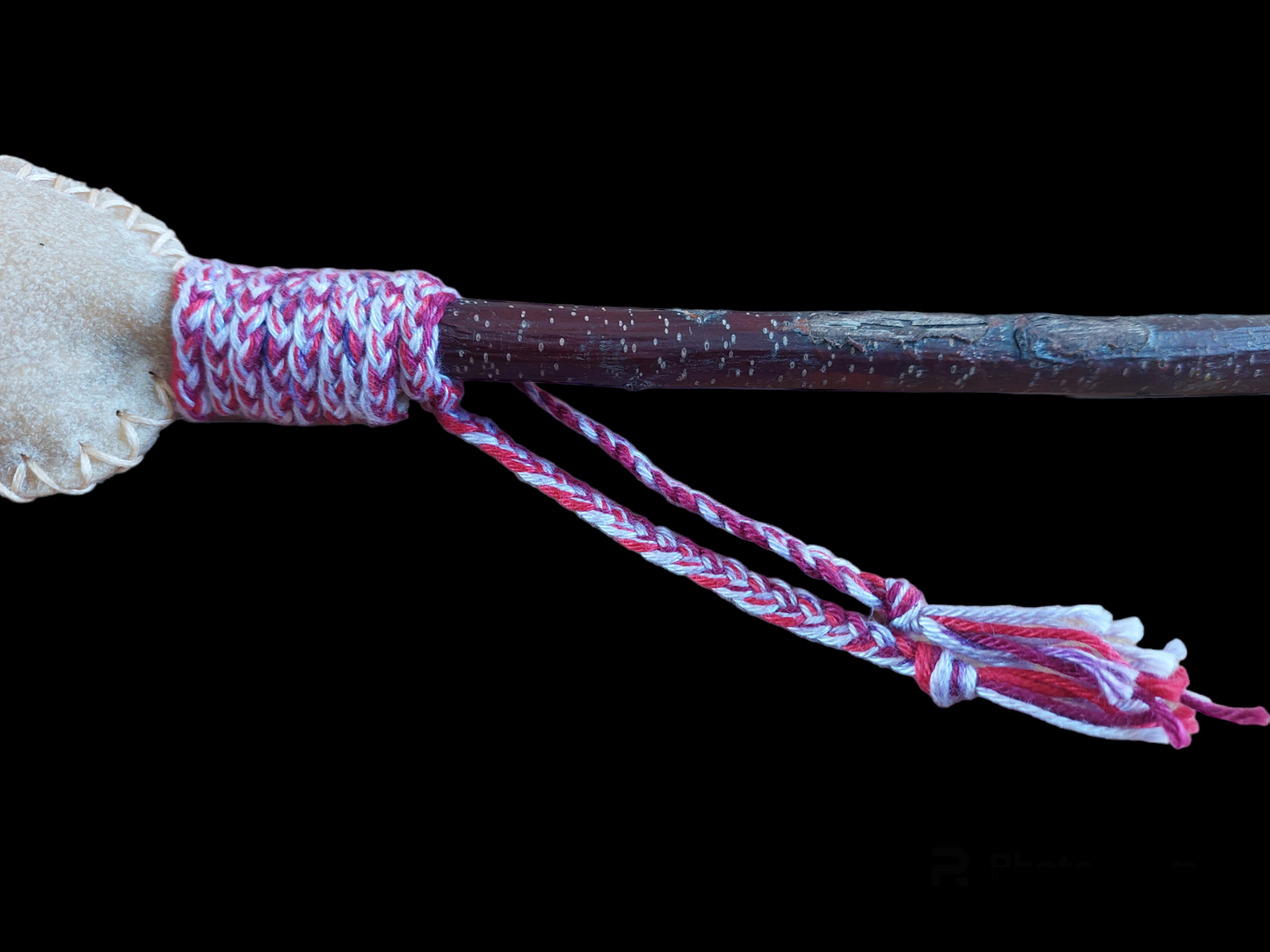 Red deer hide and black alder wood rattle