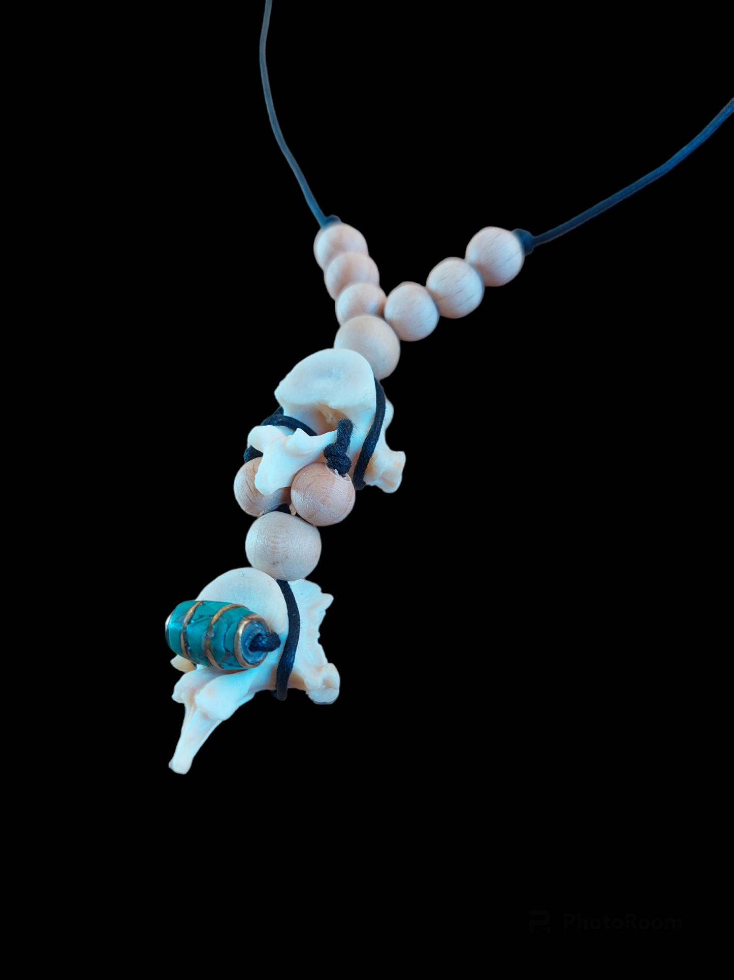Fox vertebrae amulet necklace #2