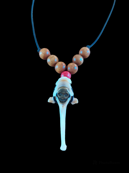 Fox vertebra amulet necklace #4