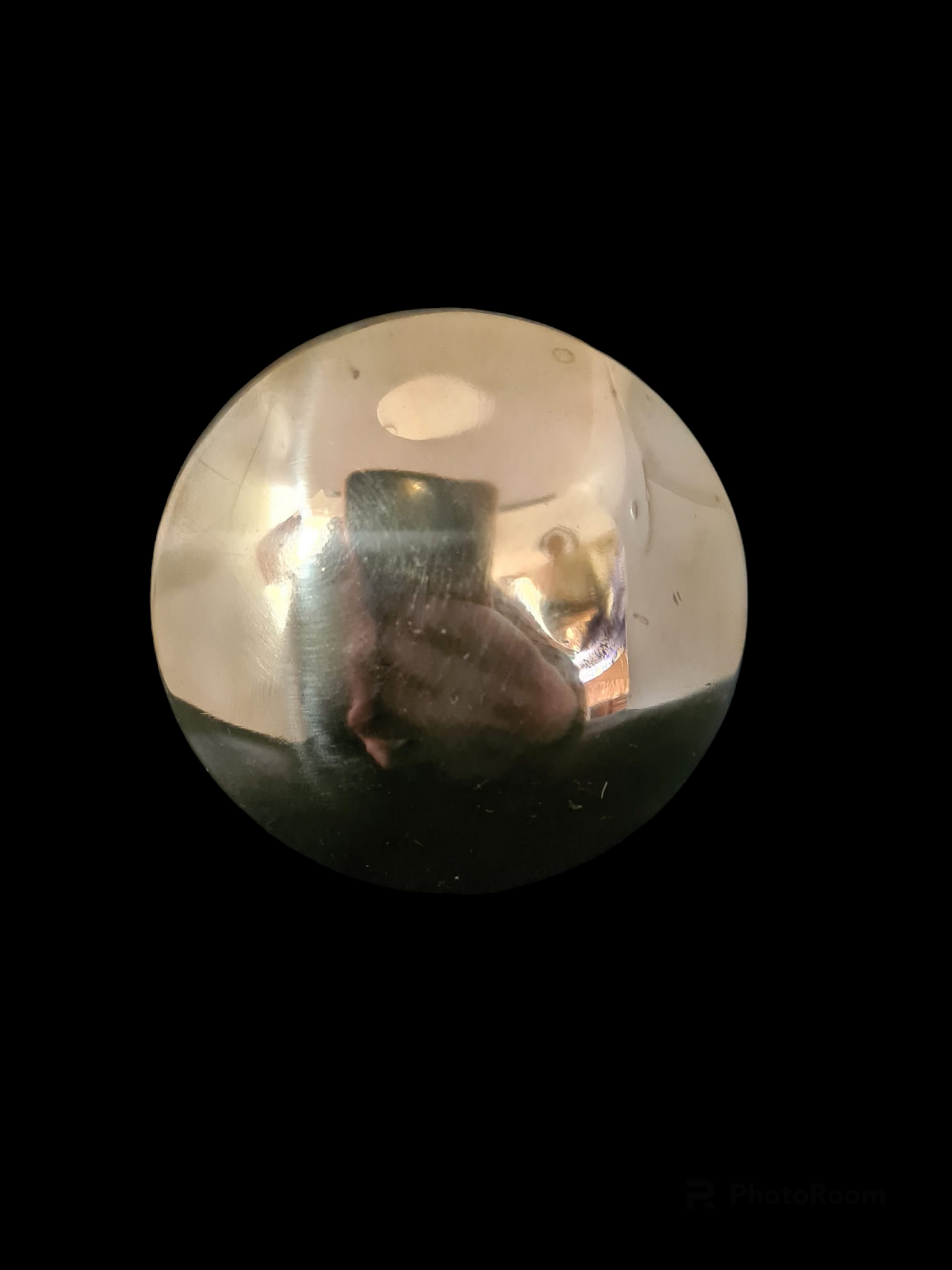 Shamanic mirror Spirit of Wolf style brass 8 centimeters