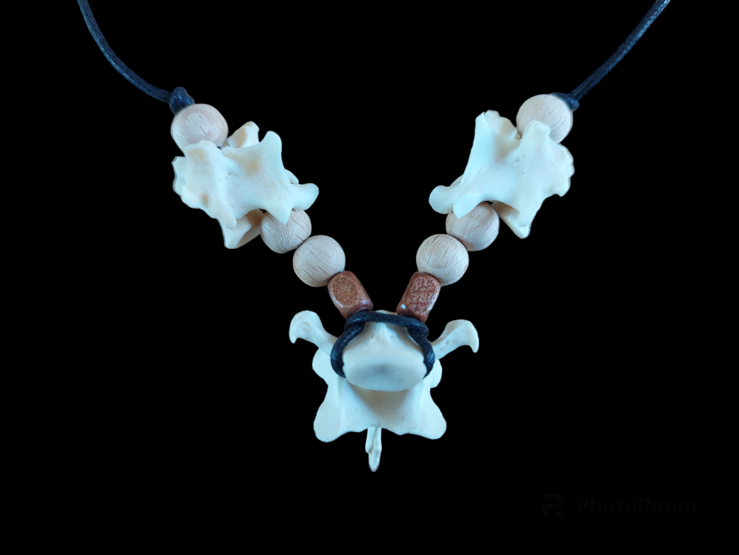 Fox vertebrae amulet necklace #6