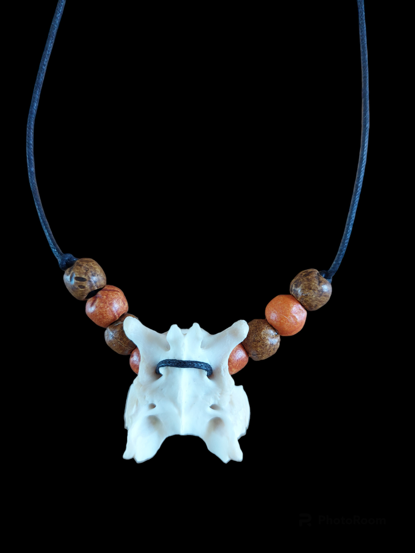 Fox sacral bone amulet necklace