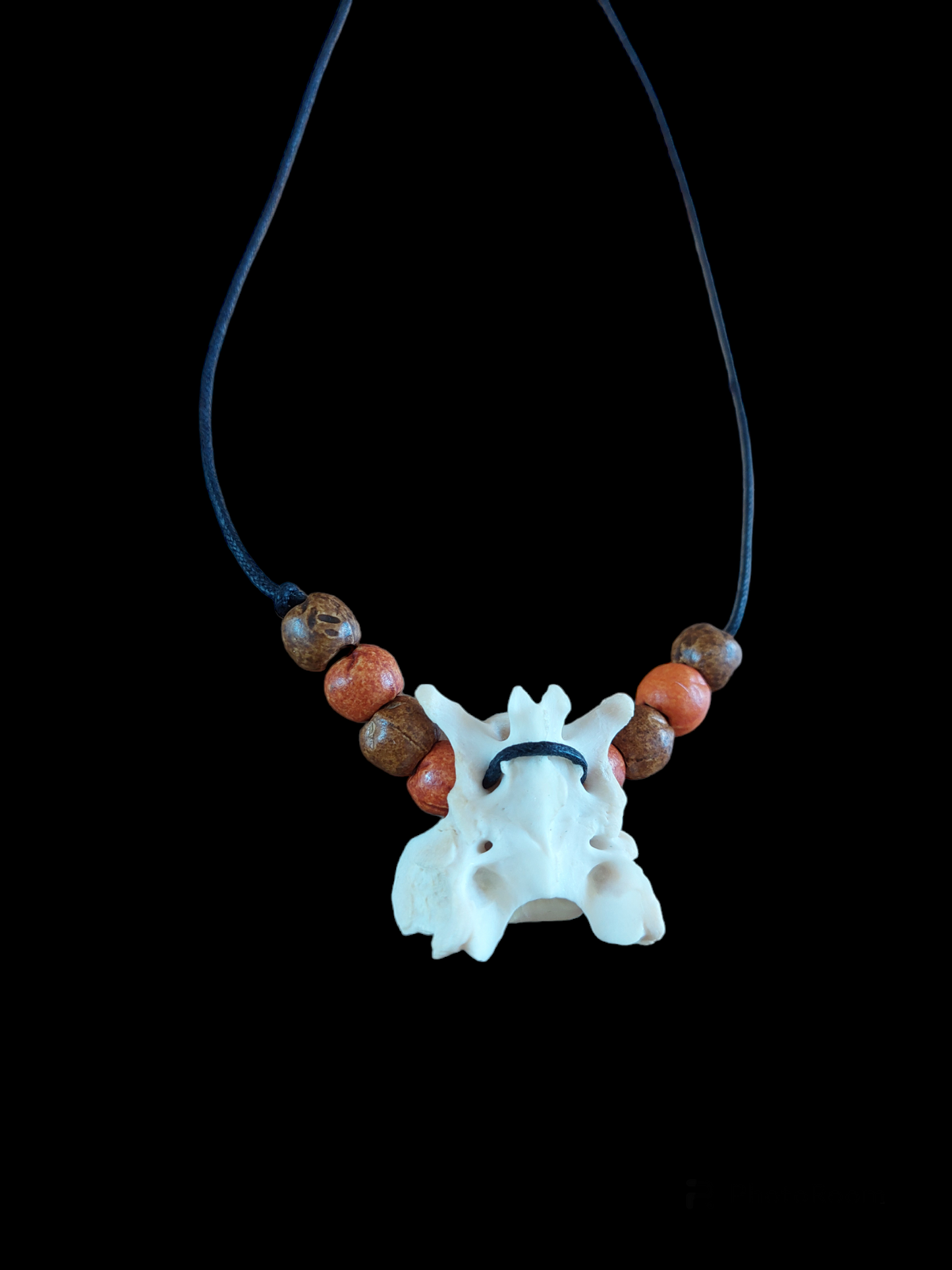 Fox sacral bone amulet necklace