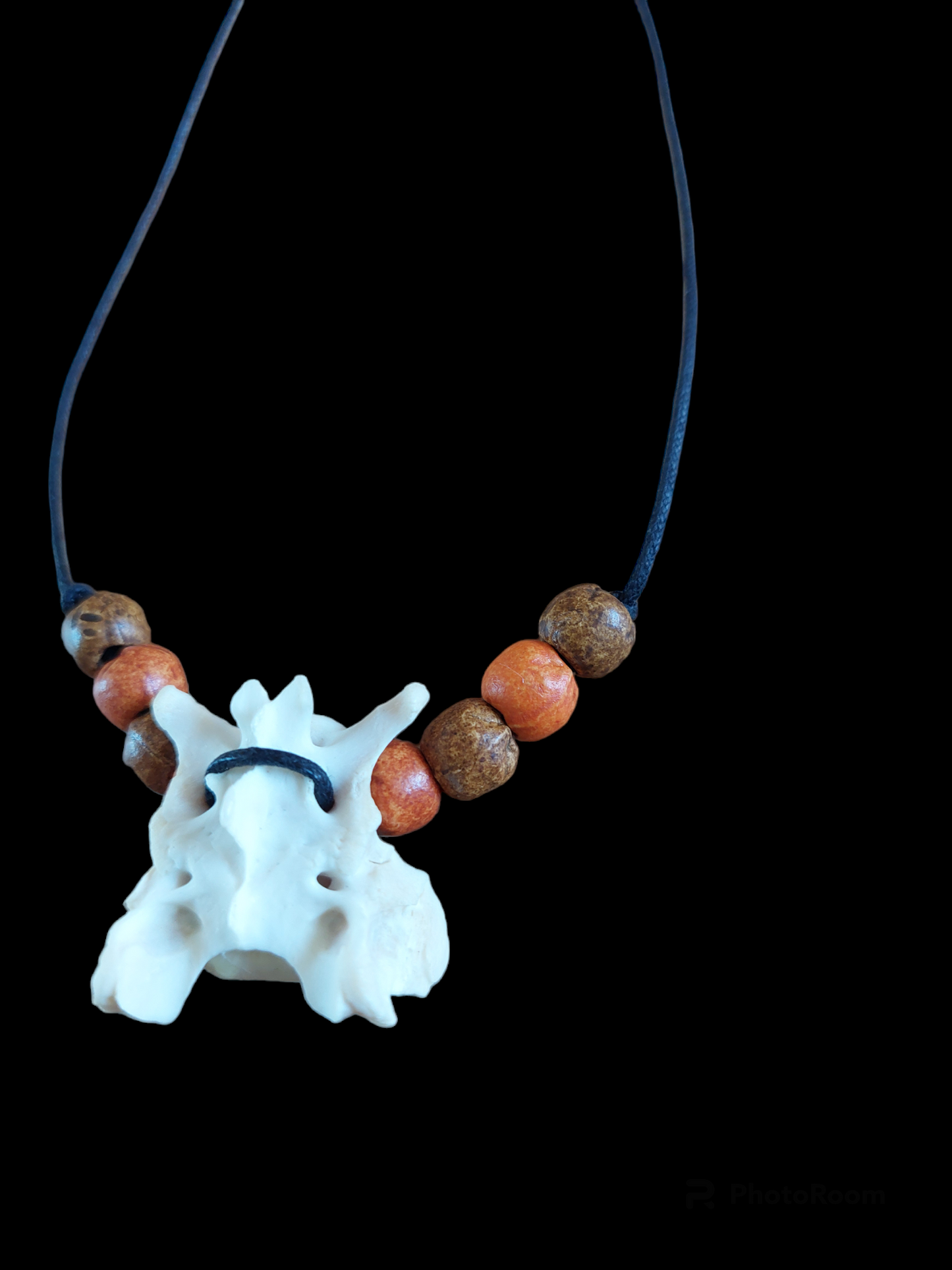 Fox sacral bone amulet necklace