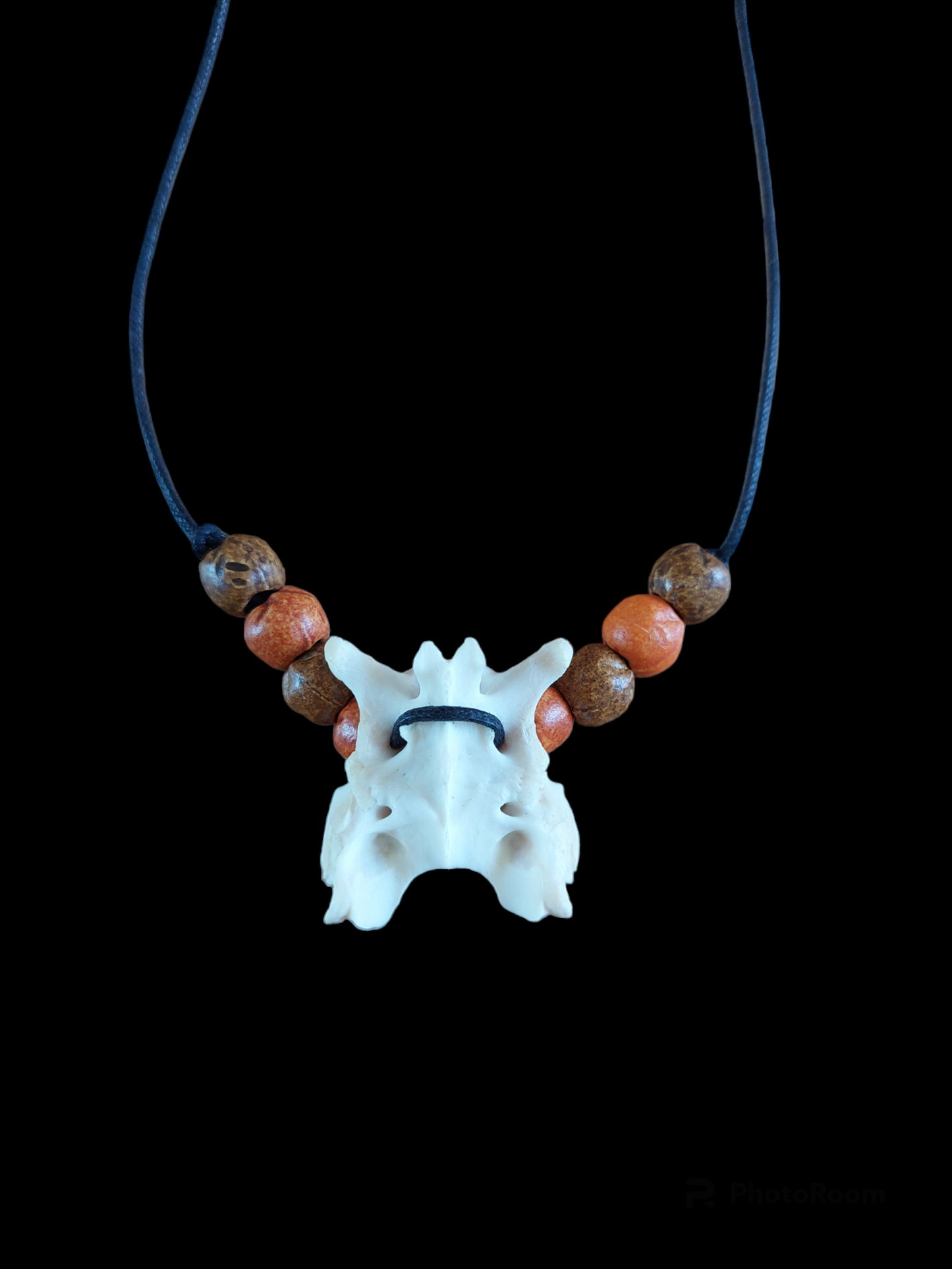 Fox sacral bone amulet necklace