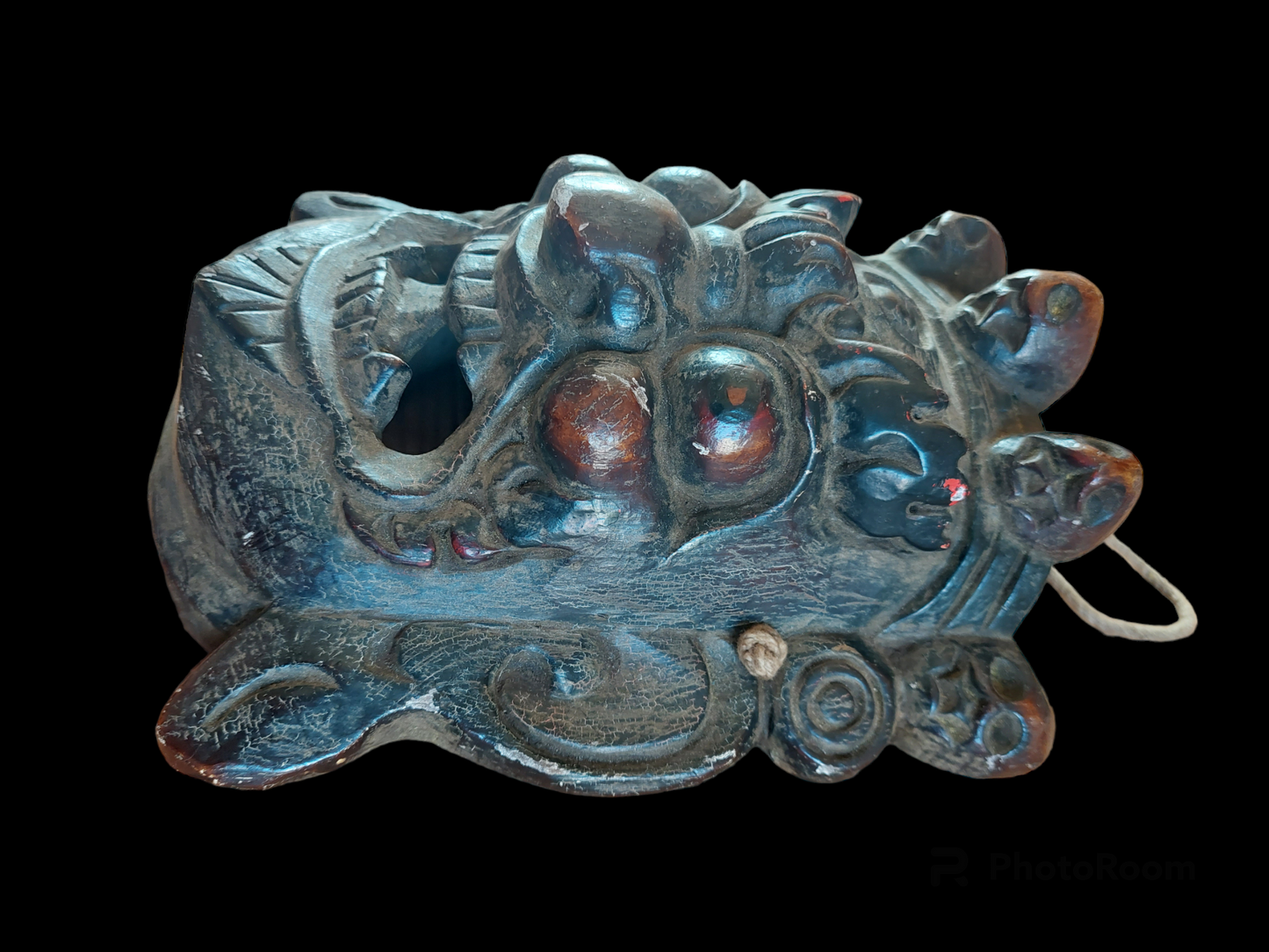 Vintage wooden Mahakala mask #1