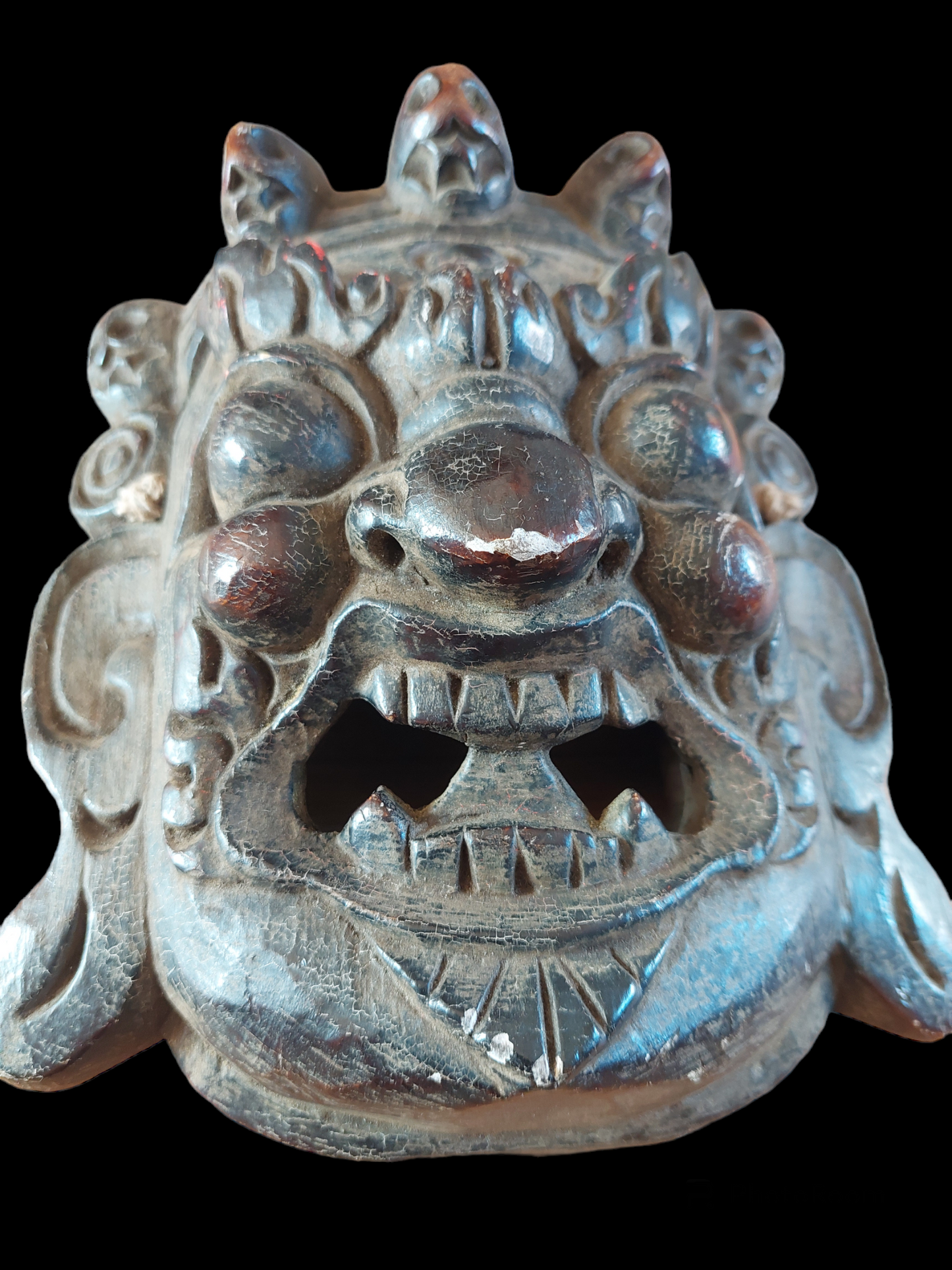 Vintage wooden Mahakala mask #1