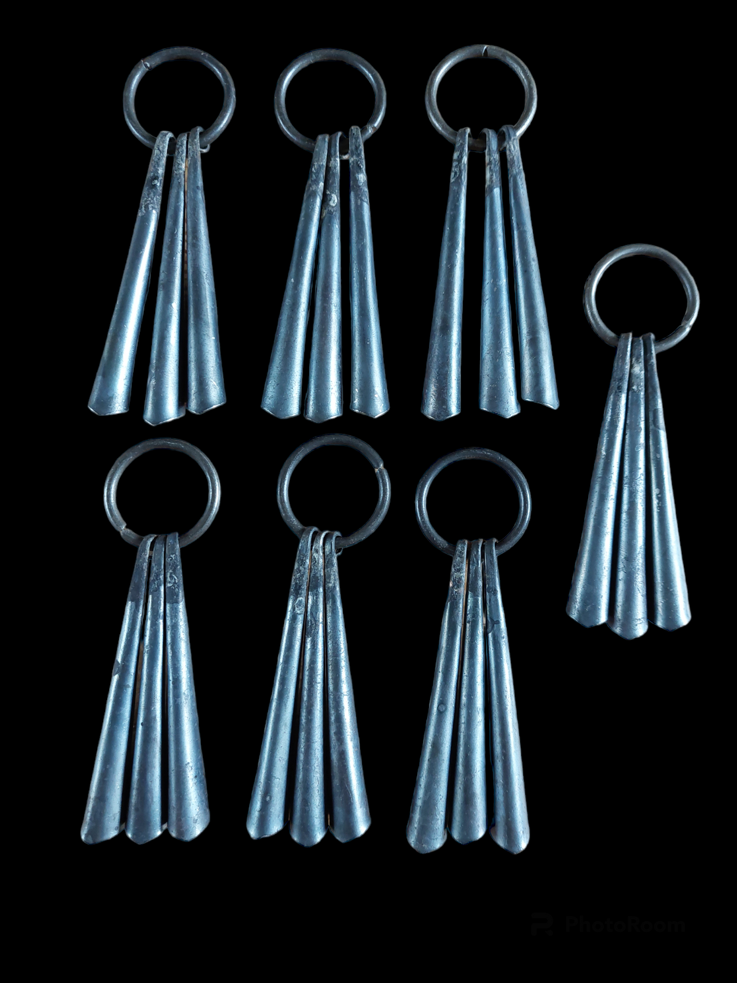 Shamanic cone-shape bells, iron