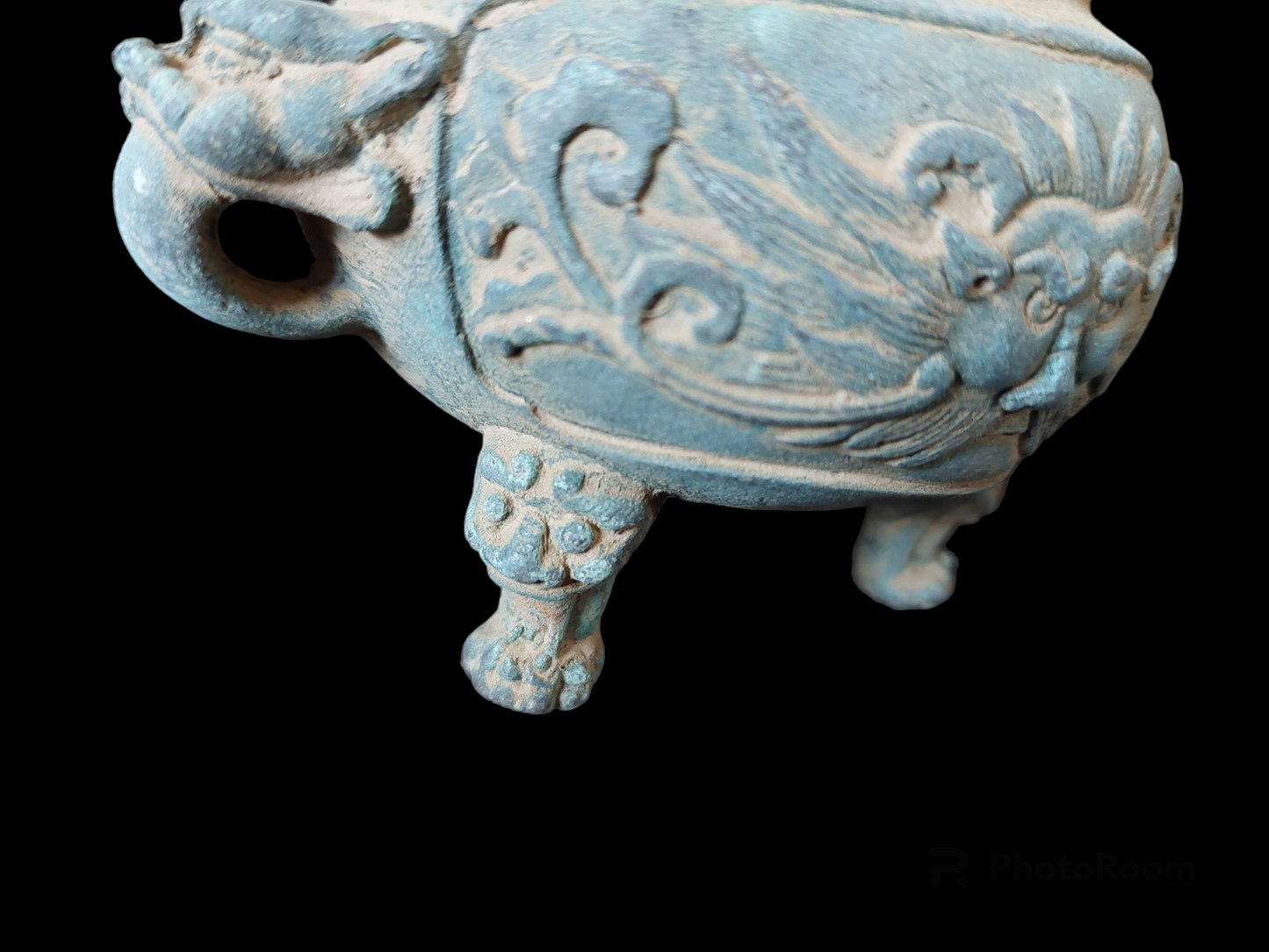 Vintage bronze incense burner Surya